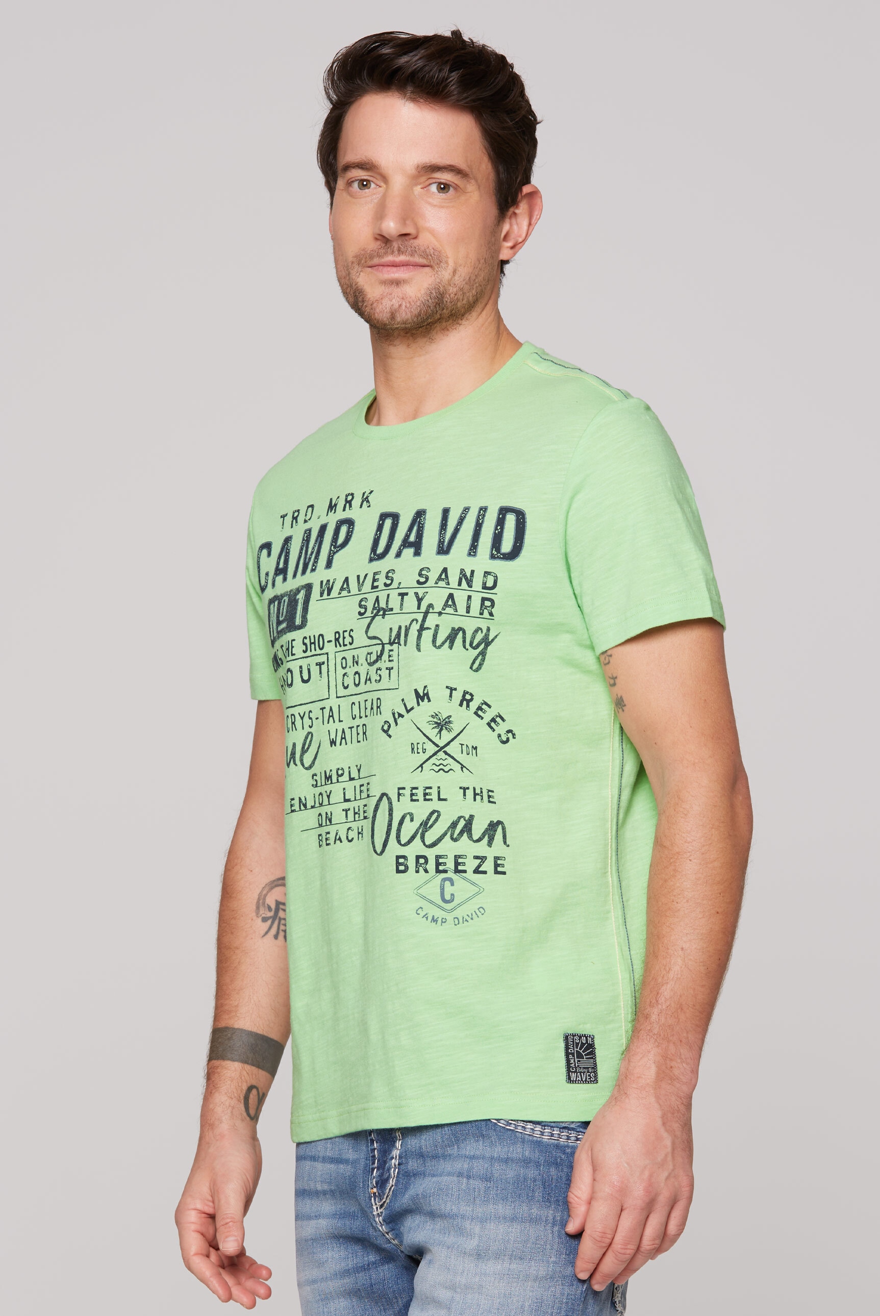 CAMP DAVID Rundhalsshirt, aus Baumwolle günstig online kaufen