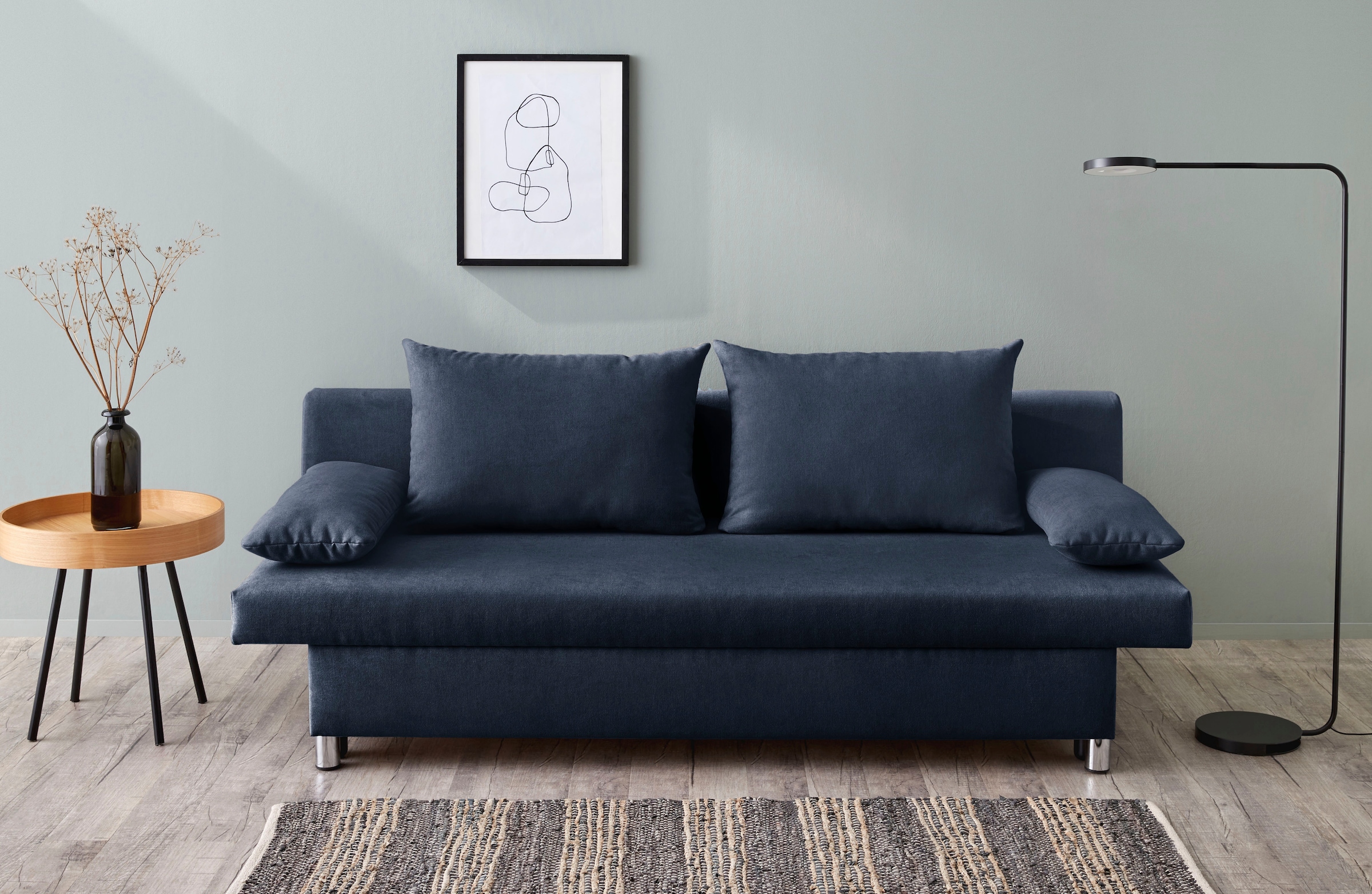 Jockenhöfer Gruppe Schlafsofa "B: 191 cm, Liegefl. 120x191 cm" mit Schlaffunktion & Bettkasten