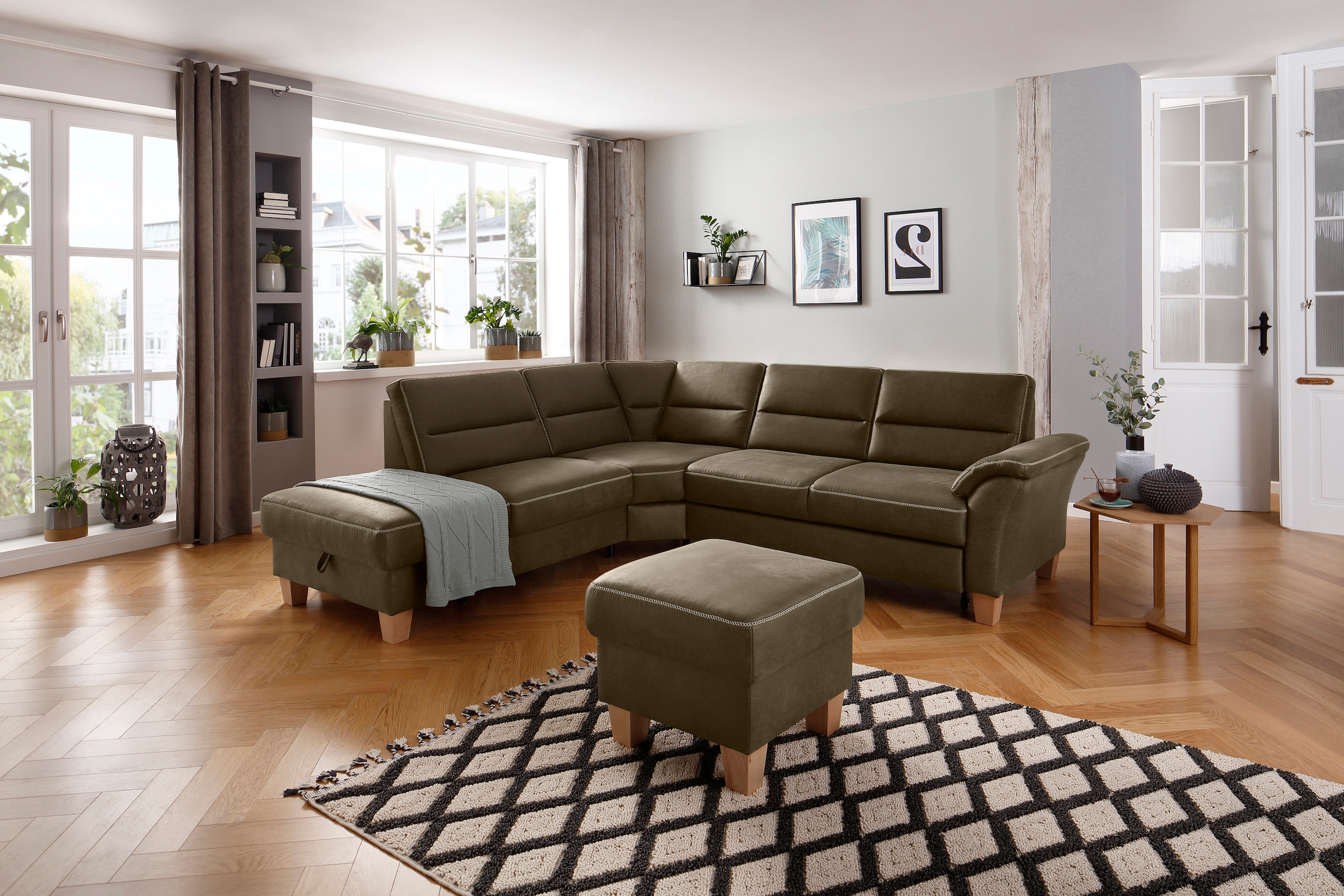 Home affaire Ecksofa "Soleo L-Form", komfortabel durch Trapezecke mit Relax günstig online kaufen