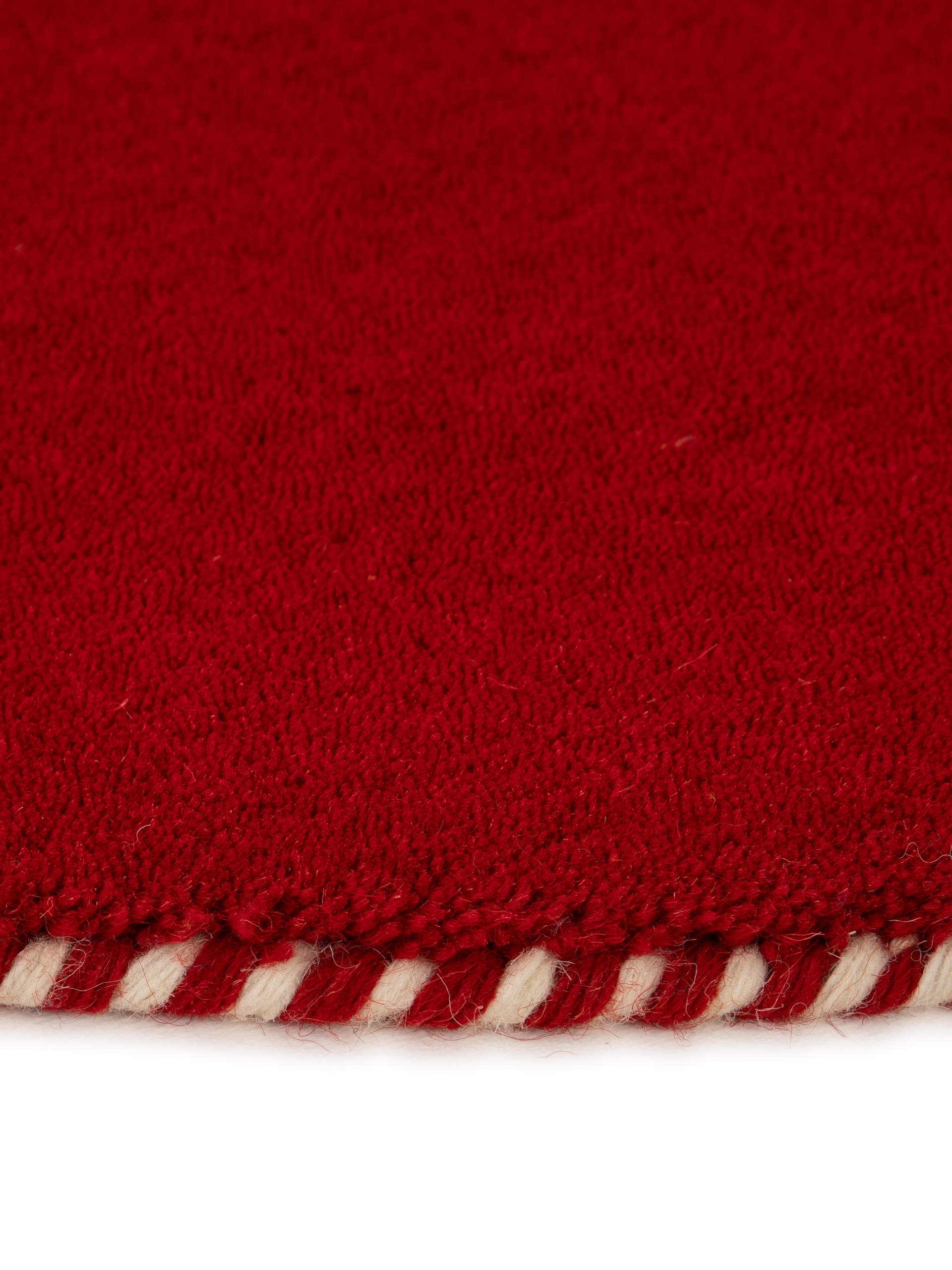 carpetfine Wollteppich »Gabbeh Lola Uni«, rund, 14 mm Höhe, mit natürlichem Pflanzenmaterial von Hand gewebt, auch als Läufer