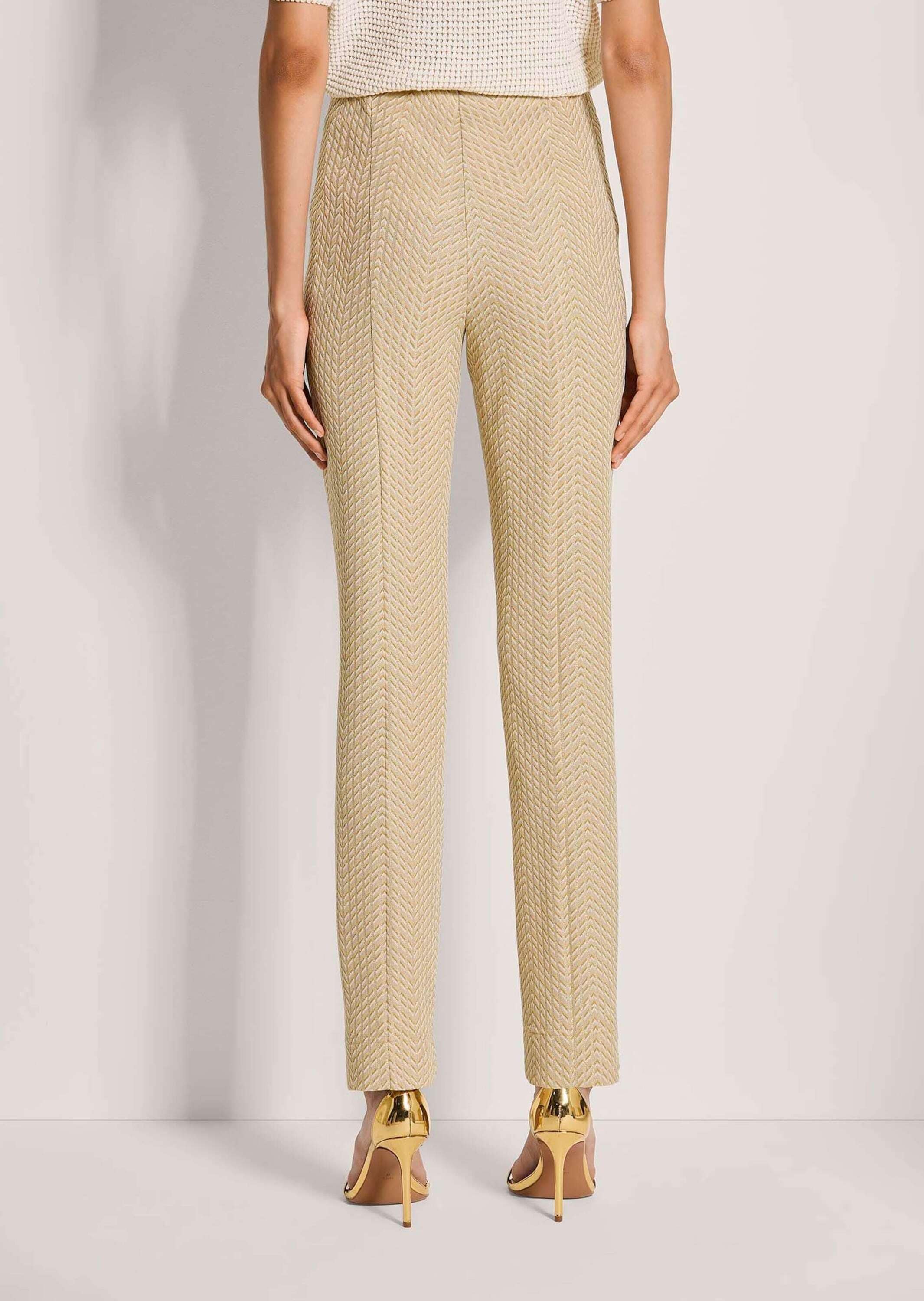 MADELEINE Jerseyhose »Jerseyhose Jacquardhose mit grafischem Muster«  Teilungsnaht