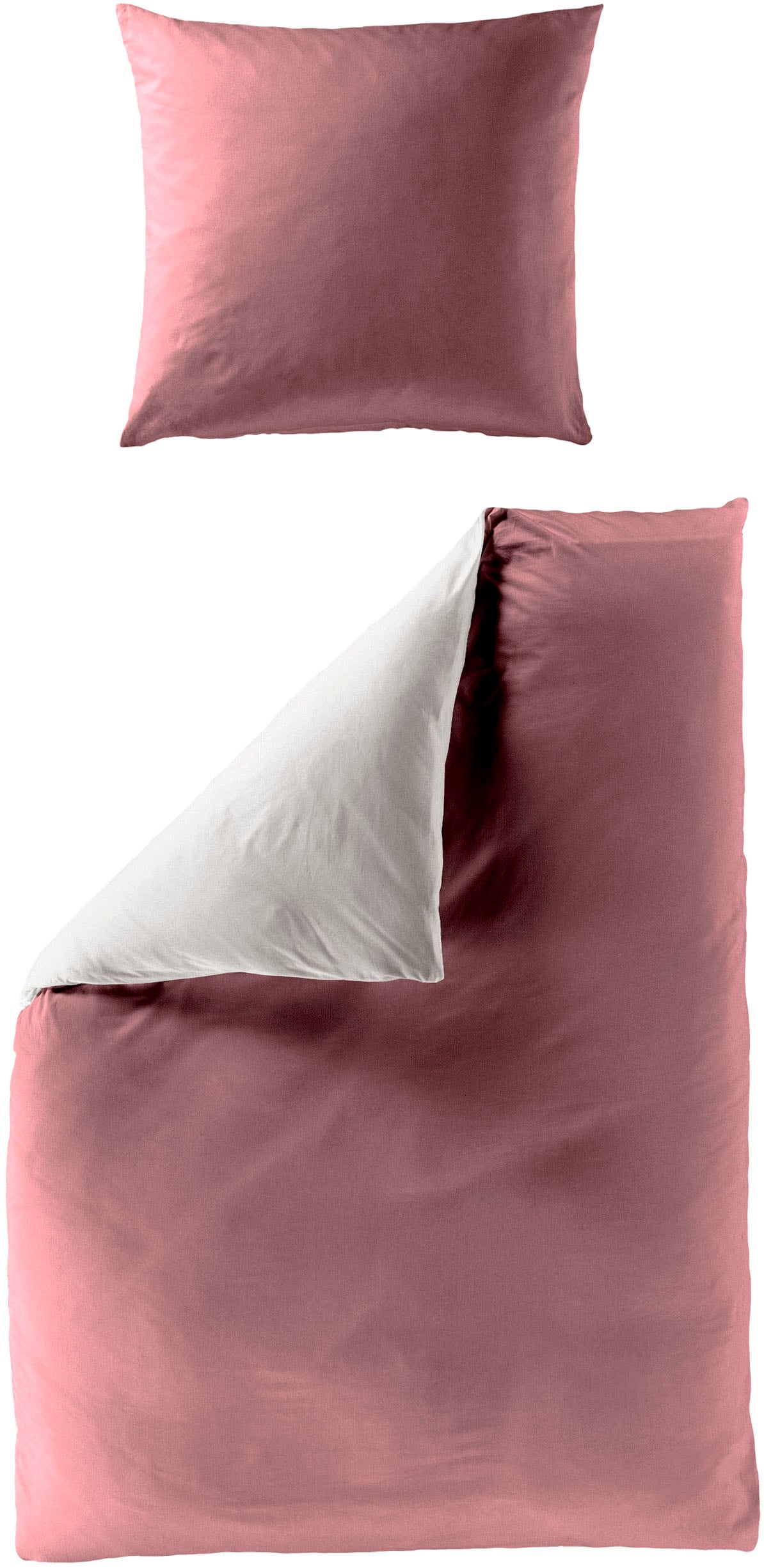 BIERBAUM Wendebettwäsche "Modern Uni in Gr. 135x200 oder 155x220 cm" 2 Stk. Modernes Unidesign: Schlichte, elegante Optik für jedes Schlafzimmer