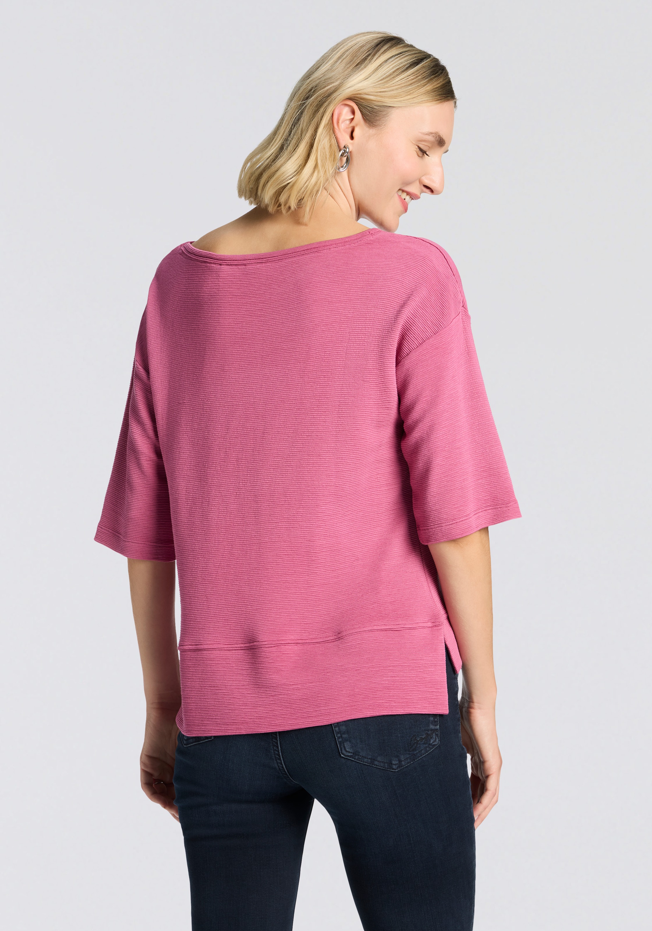 BOSS Sweatshirt U-Boot-Ausschnitt, feine Struktur günstig online kaufen