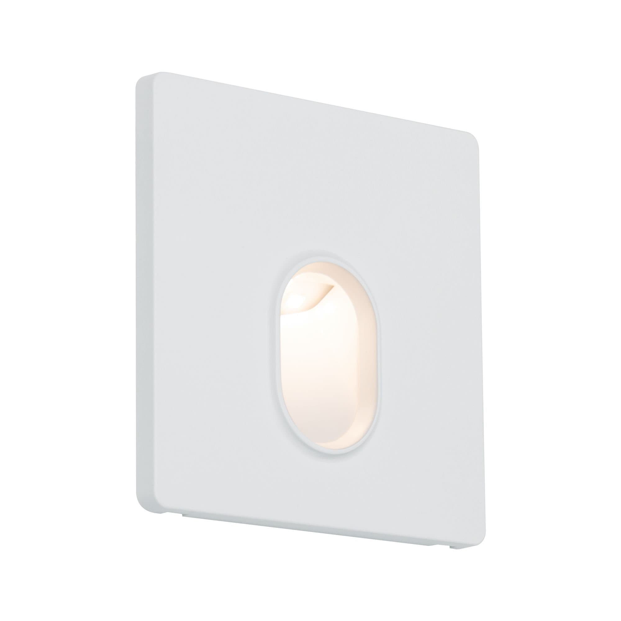 Paulmann LED Wandleuchte Einbauleuchte eckig Weiß 1,7W, 1 St., Warmweiß