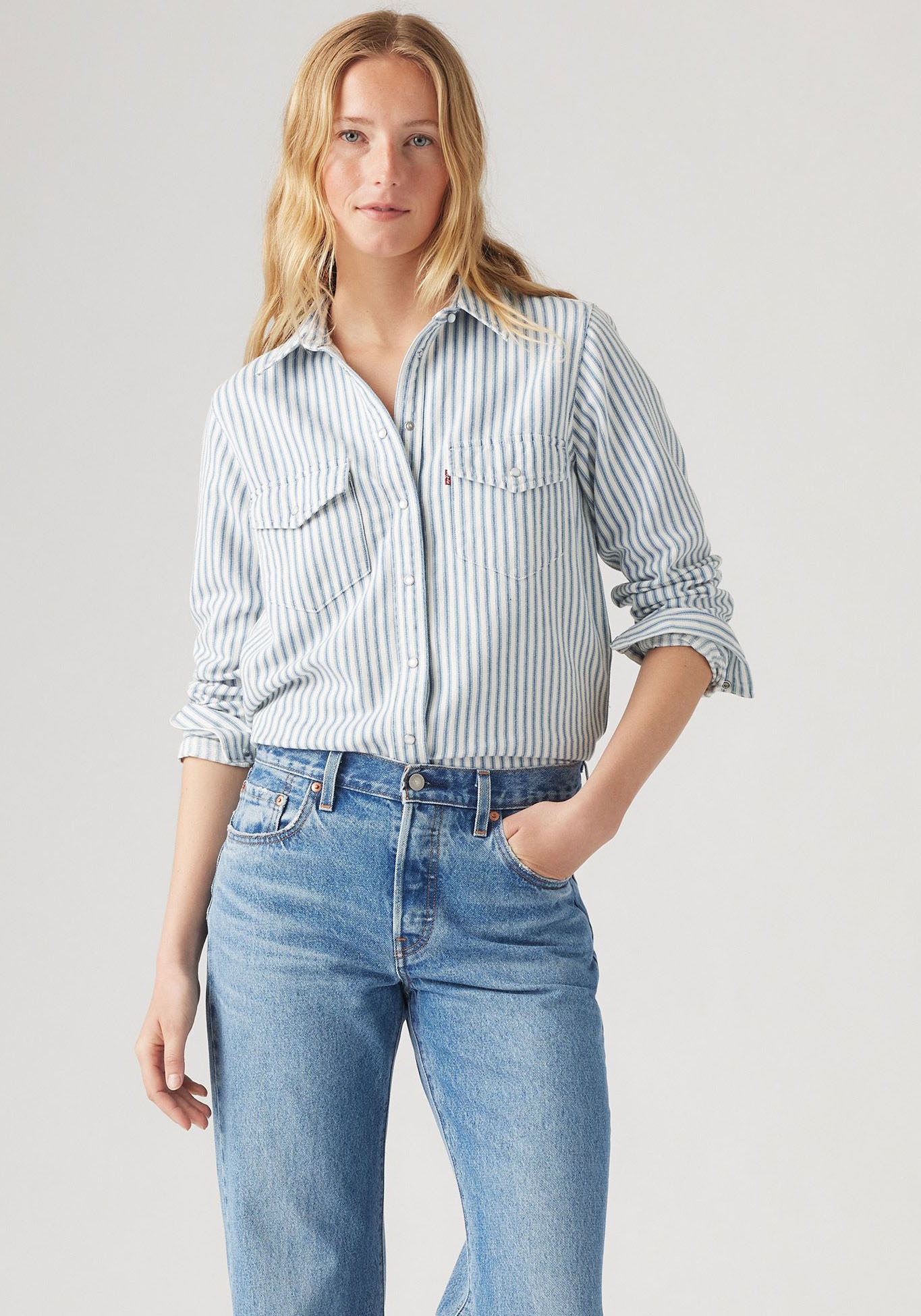 Levis Jeansbluse "ICONIC WESTERN", mit Streifenmuster