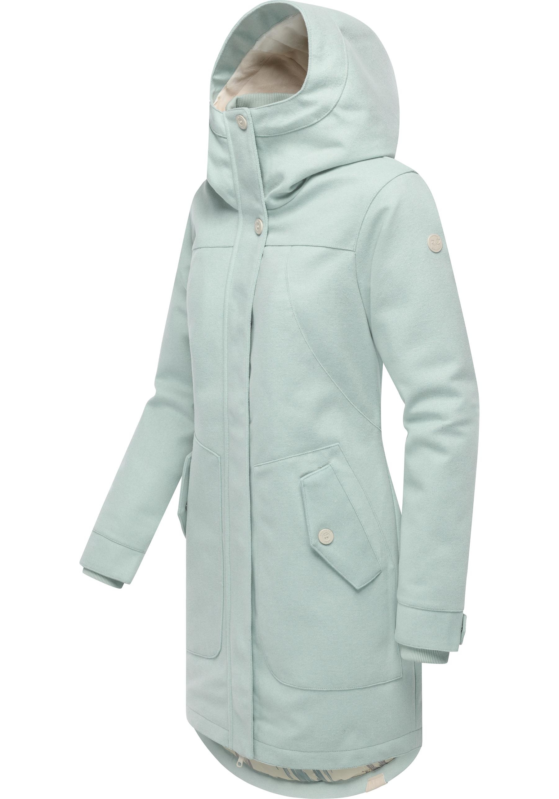 Ragwear Wintermantel "Jannisa Coat", Klassischer Damen Kurzmantel mit Kapuz günstig online kaufen