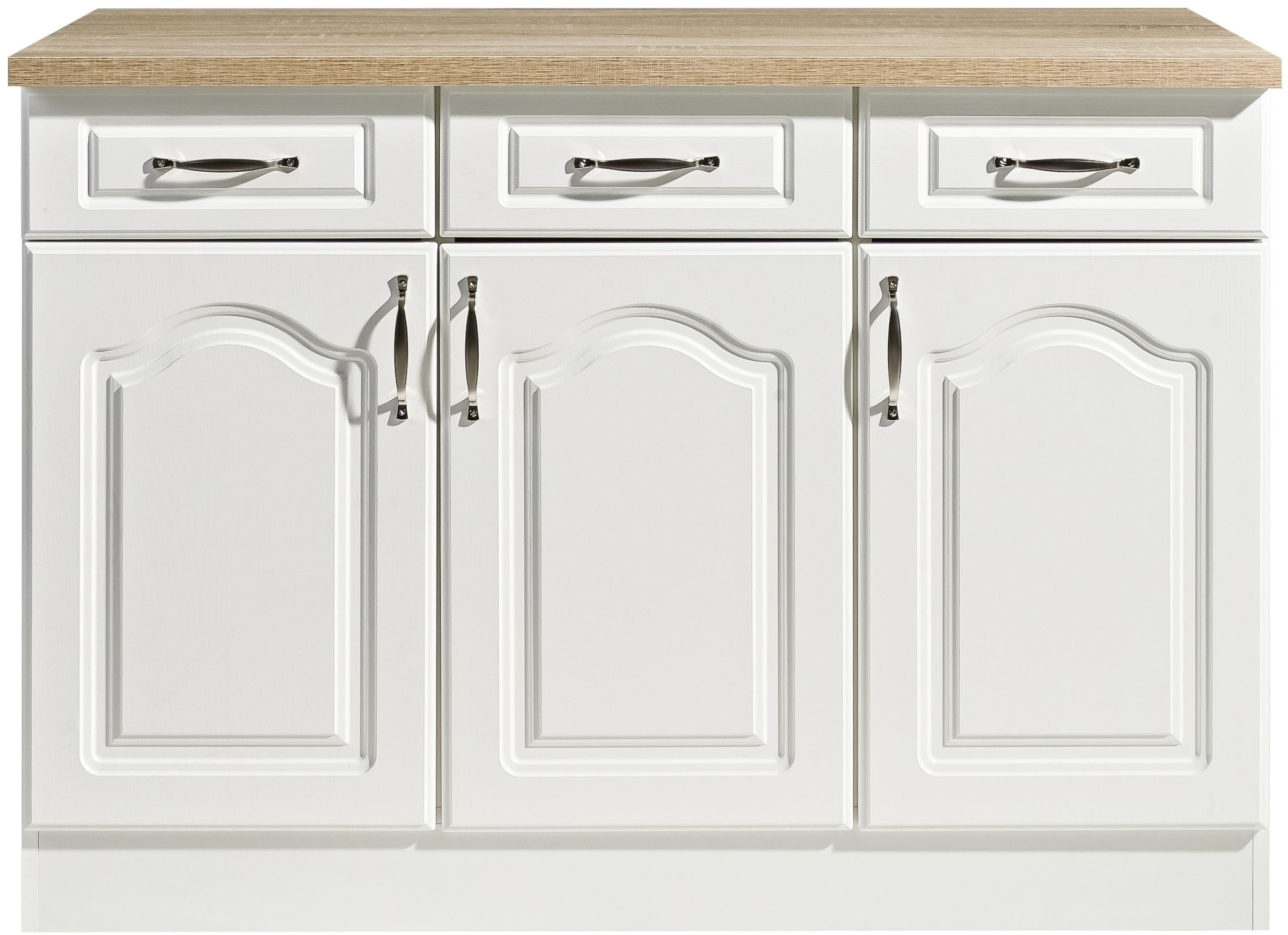 wiho Küchen Unterschrank »Linz«, 120 cm breit, in Landhaus-Optik
