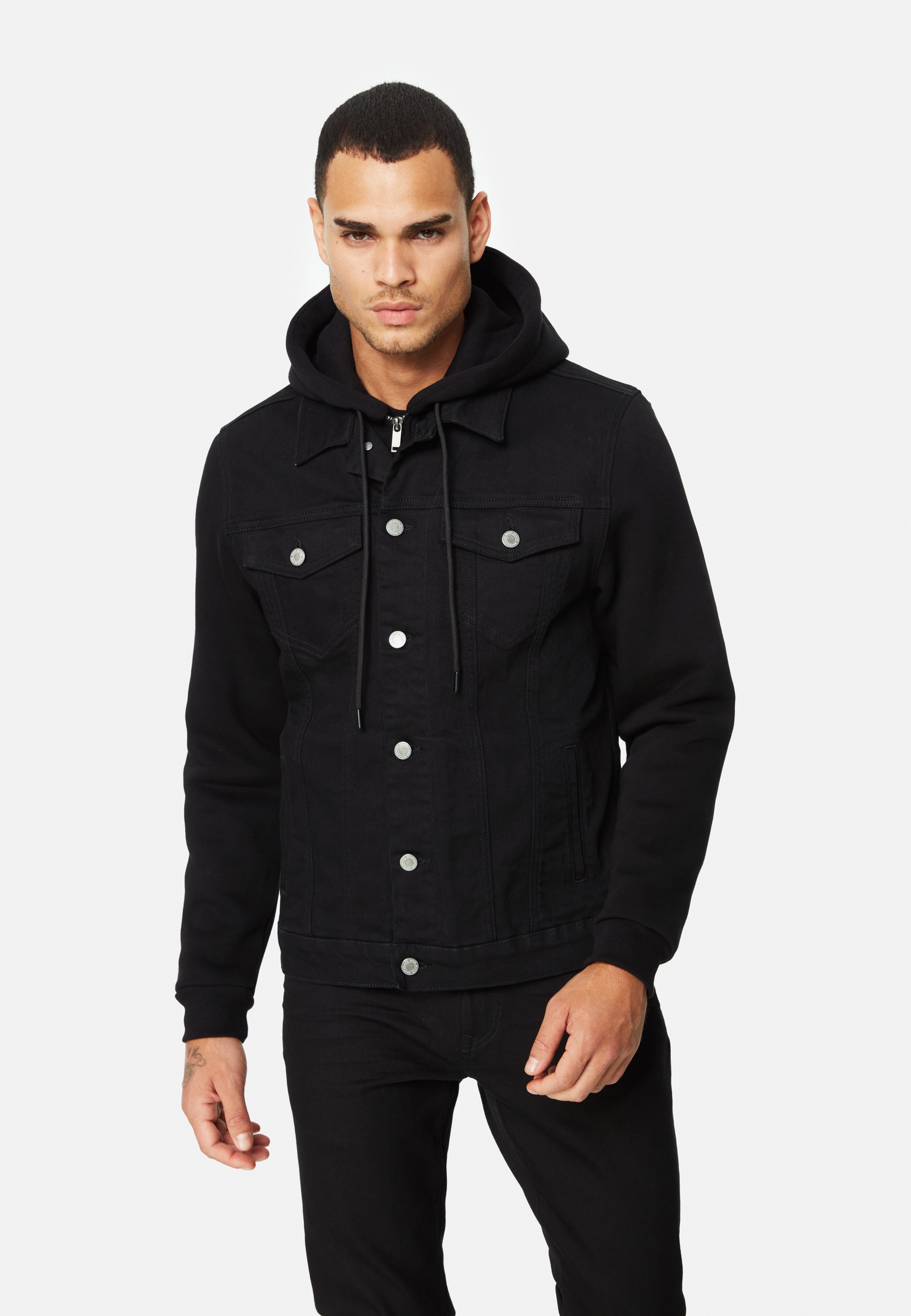 Mavi Jeansjacke »JERRY«, mit Kapuze, Jeansjacke mit Jerseyärmeln