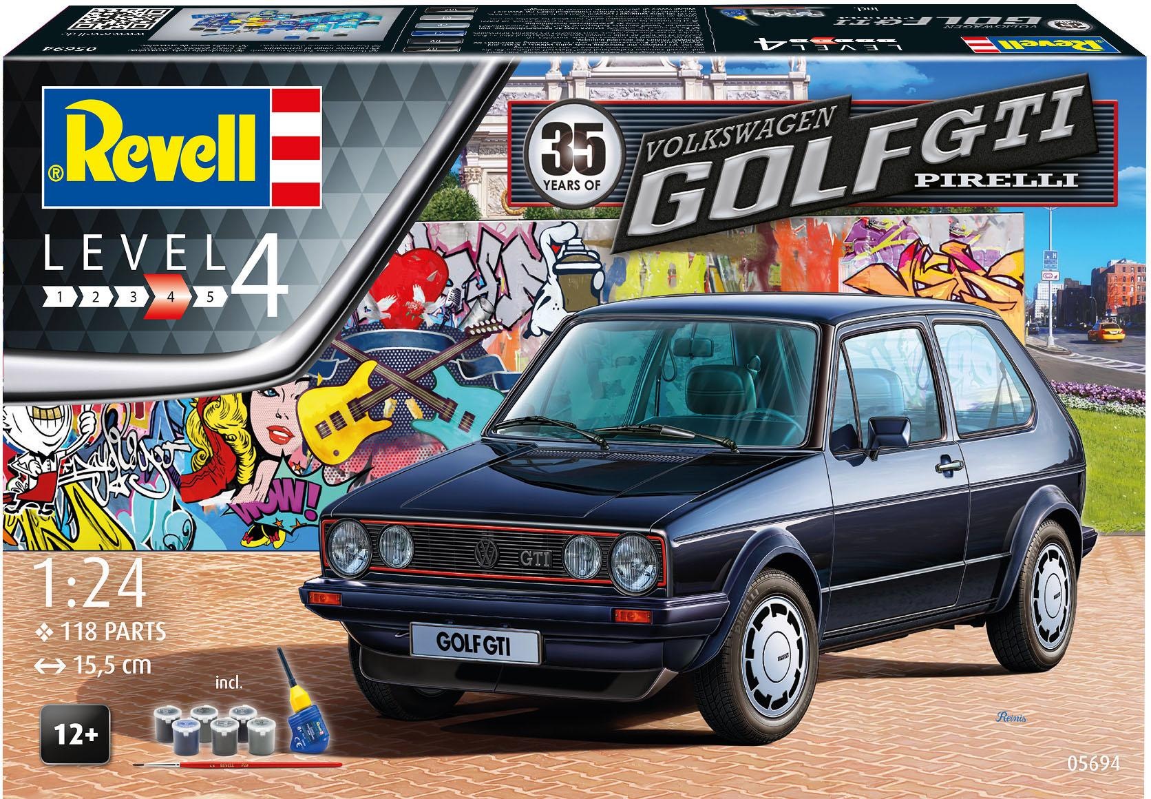 Revell® Modellbausatz »Model Set 35 Jahre VW Golf GTI Pirelli«, (Set), 1:24, Made in Europe