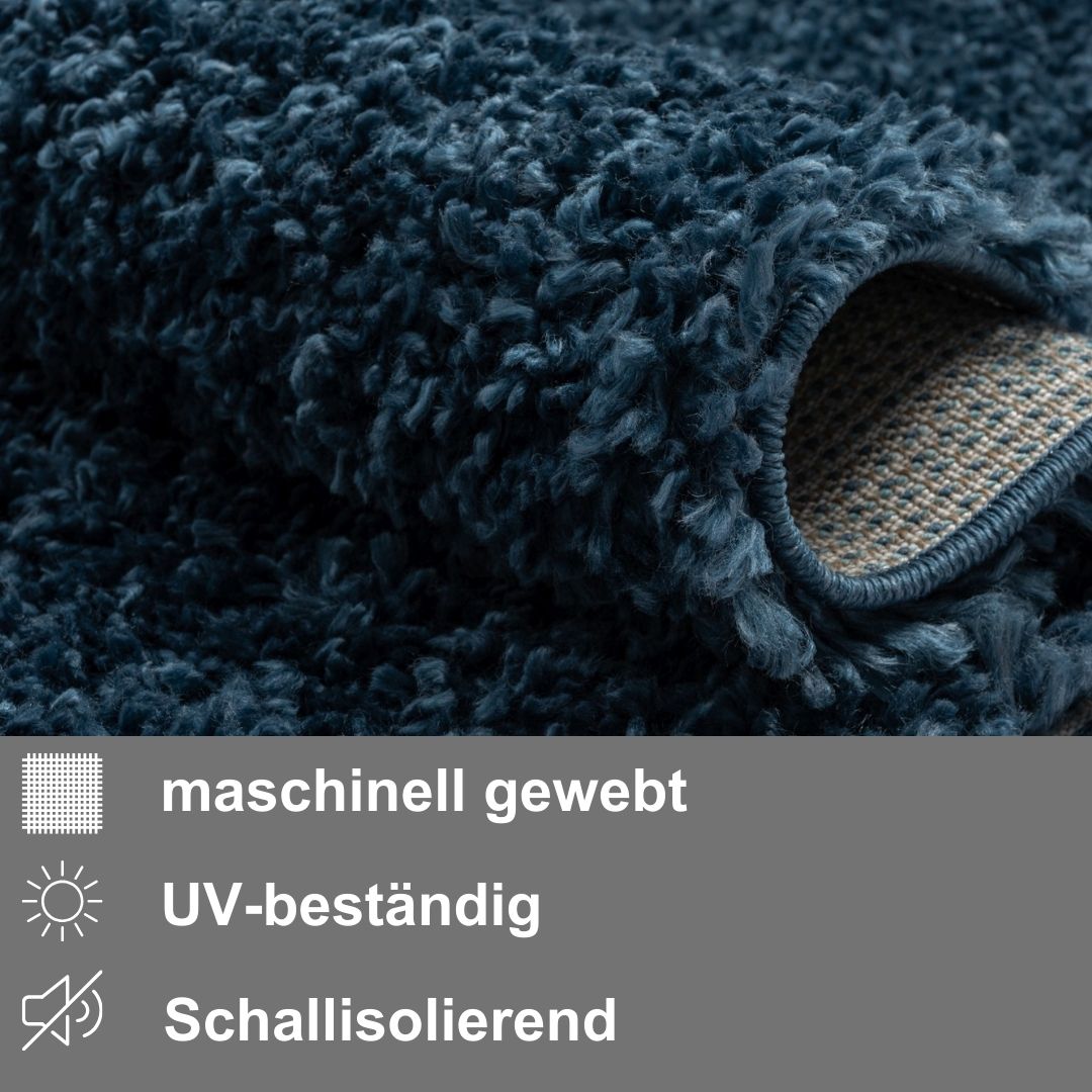 Thumbnail - Myflair Möbel & Accessoires Hochflor-Läufer "My Shaggy", rechteckig, 37 mm Höhe, Shaggy, Uni Farben, leicht glänzend, Mi...