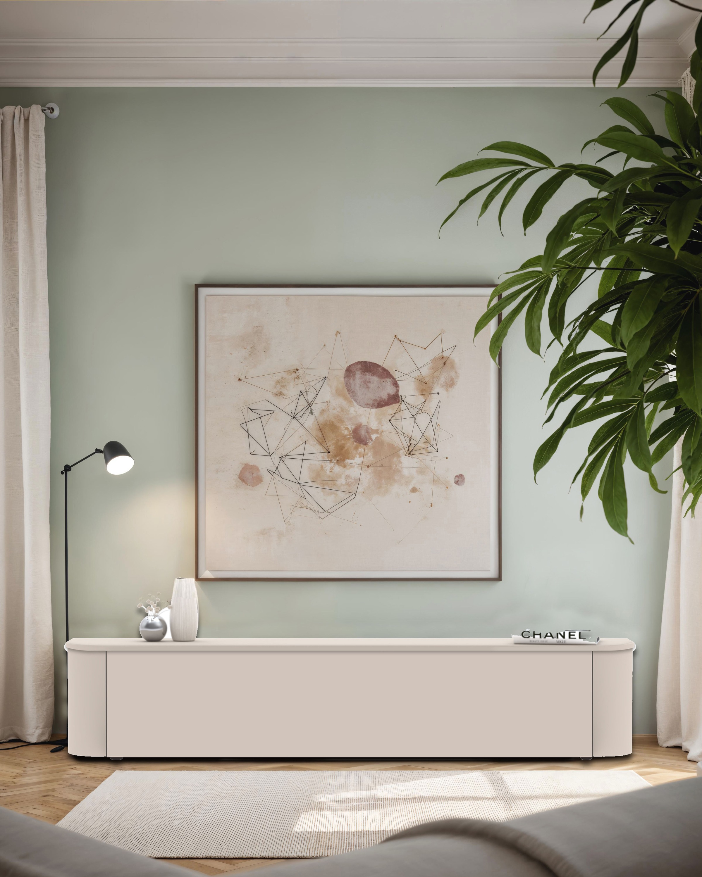 INOSIGN Lowboard "Lido, 181 cm breit, 1 Klappe, TV-Schrank, TV-Kommode, Med günstig online kaufen