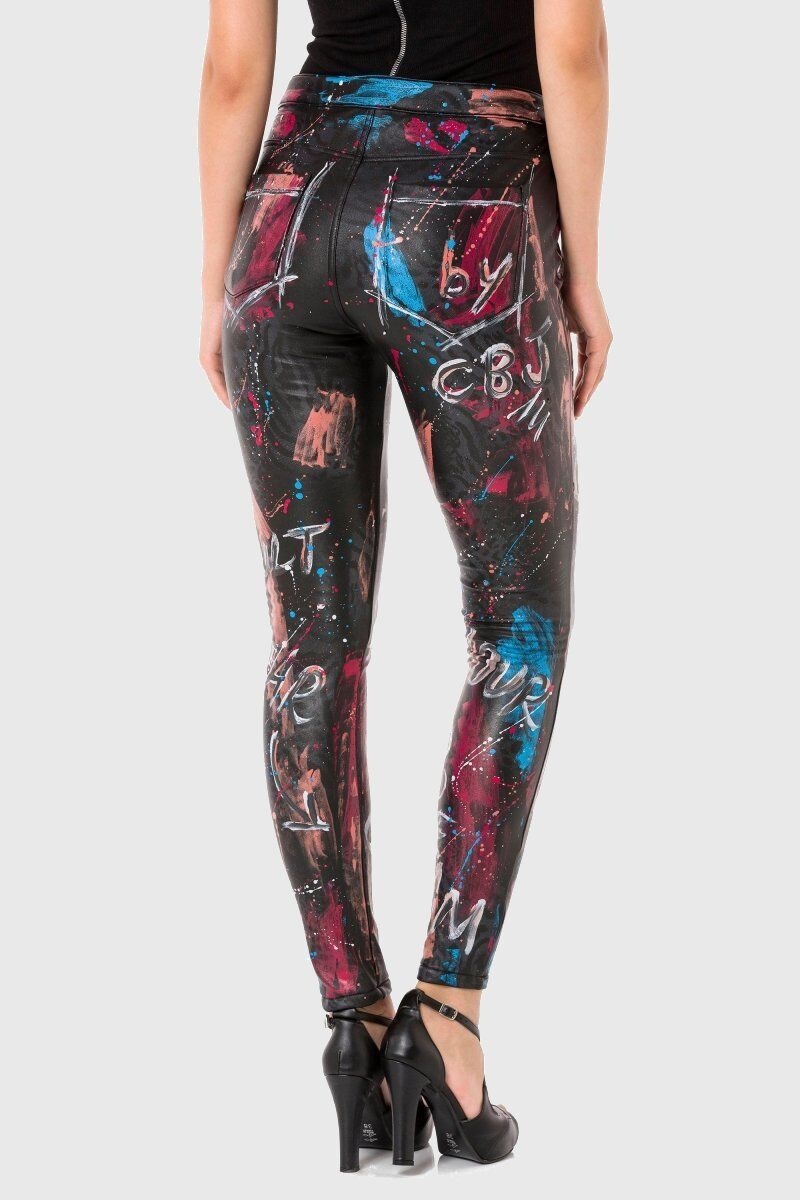 Cipo & Baxx Leggings »Hose«, mit extravaganten Print