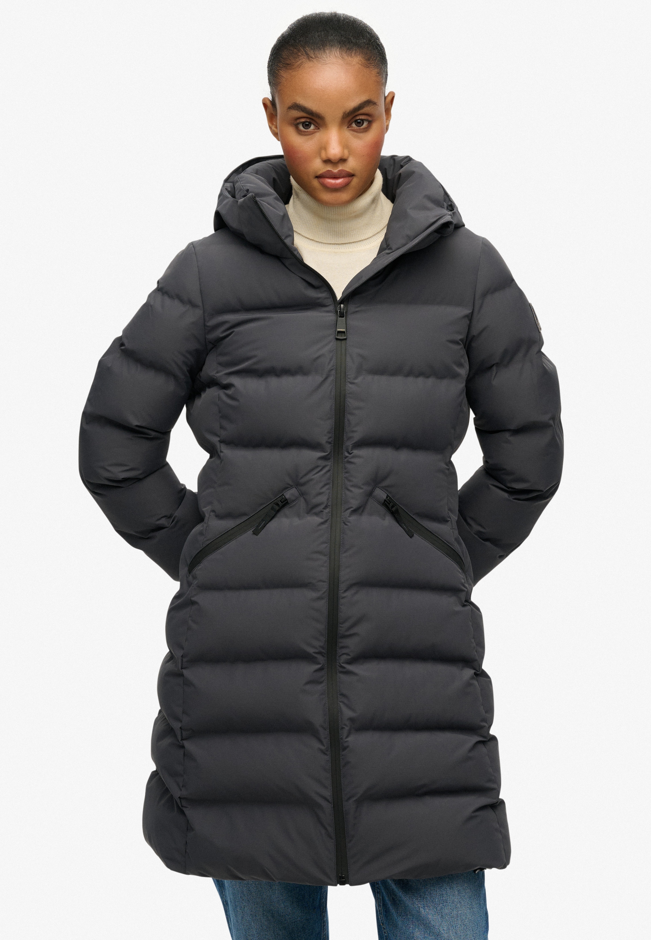 Superdry Steppjacke "CITY MID PADDED JACKET" mit Kapuze Kunstfaser, relaxed günstig online kaufen