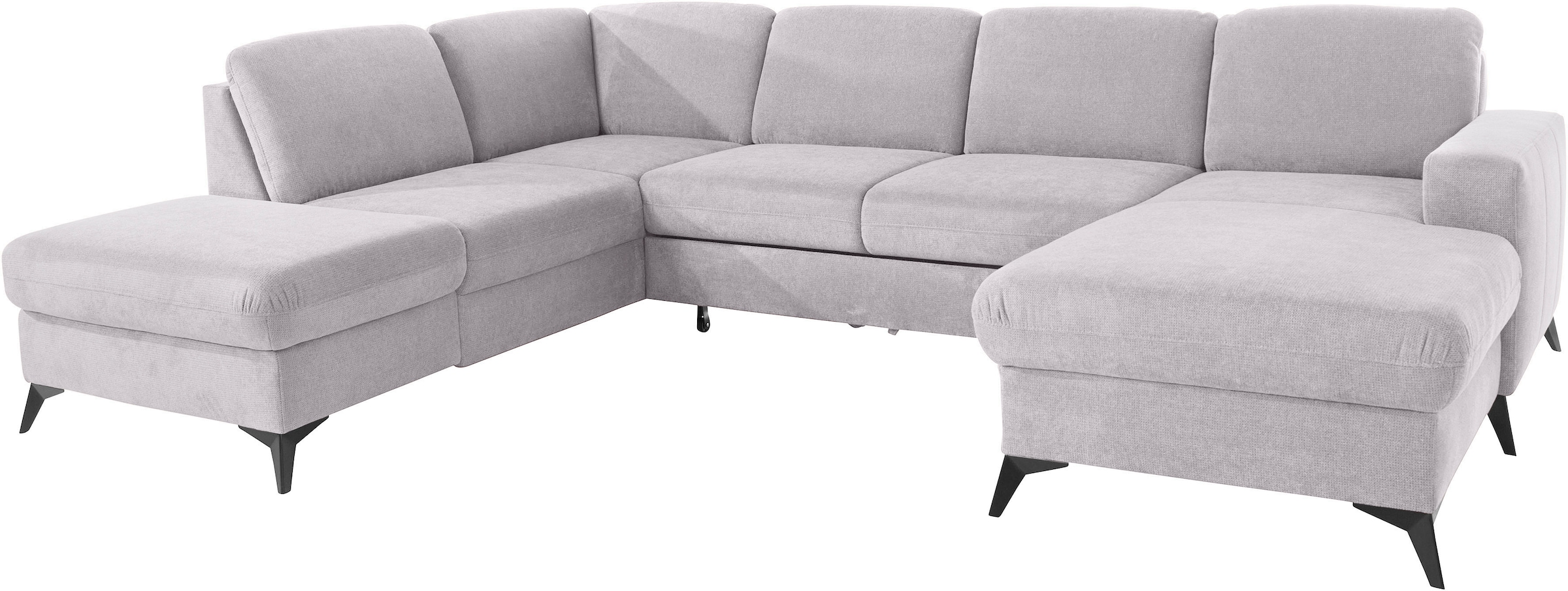 Places of Style Wohnlandschaft »Lolland U-Form«, Wahlweise mit Bettfunktion und Stauraum, auch mit abwischbarem Bezug