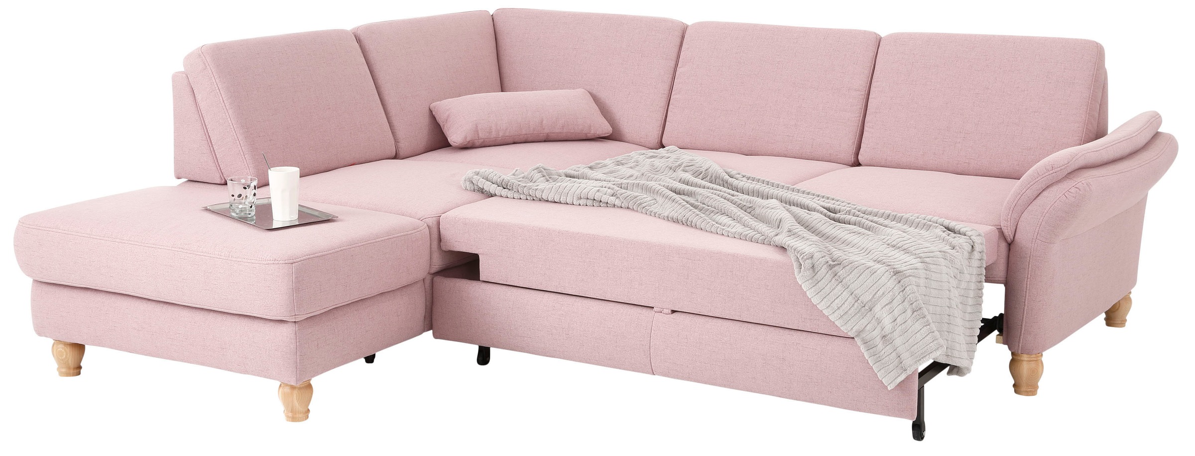 Home affaire Ecksofa »Palace L-Form«, incl. Sitztiefenverstellung, wahlweise mit Bettfunktion und Stauraum