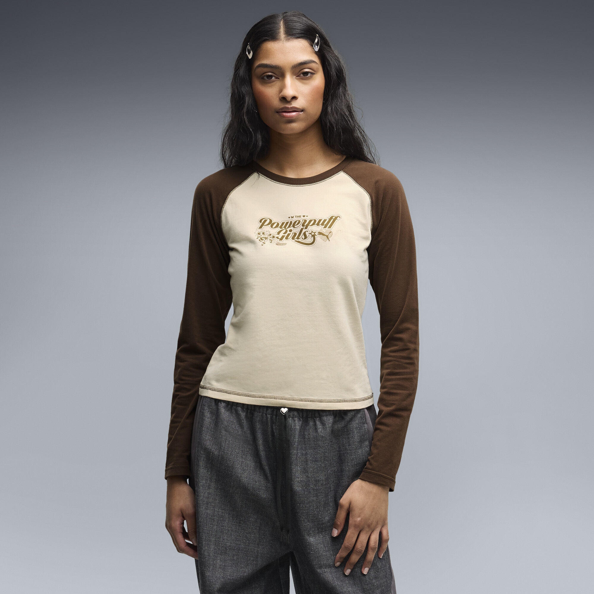 PUMA T-Shirt »PUMA x POWERPUFF GIRLS Slim Langarmshirt Damen«