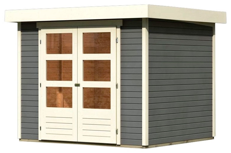 Karibu Gartenhaus »Arnis 3«, naturbelassen oder terragrau