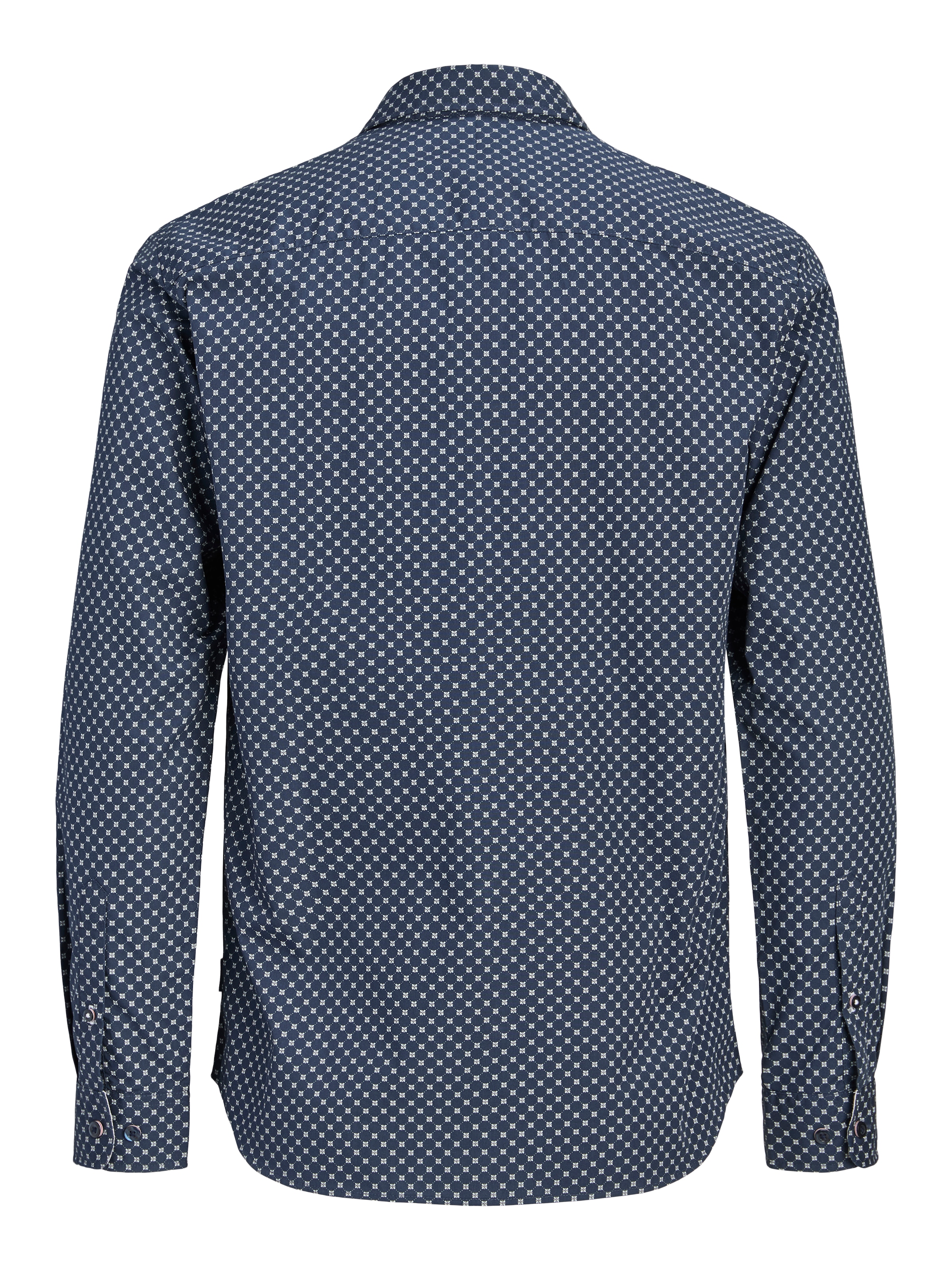 Jack & Jones Langarmhemd »JJMATHEO DETAIL PRINT SHIRT L/S« Baumwollmischung, slim fit