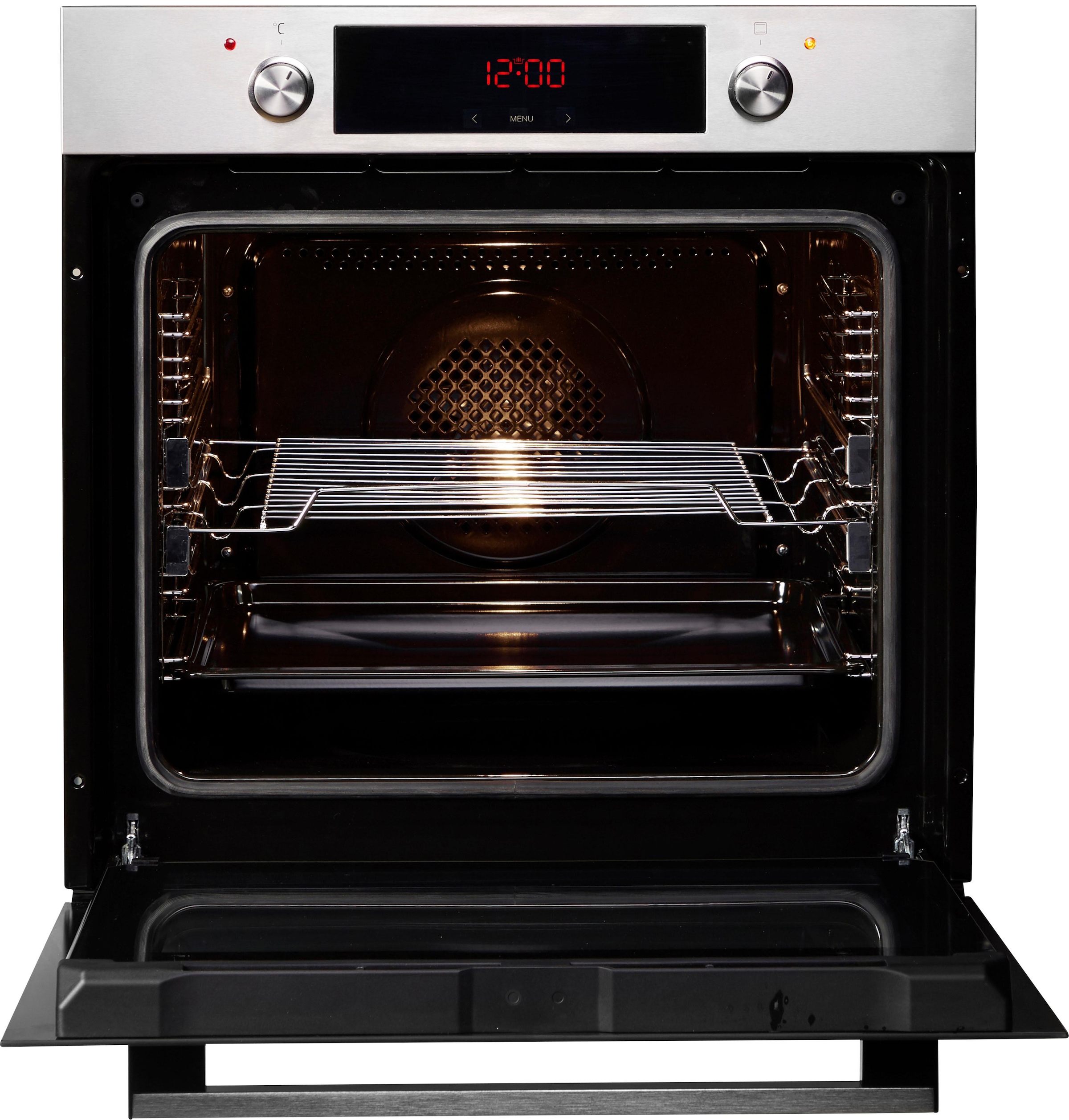 Amica Einbaubackofen  »EBX 944 620 E«, mit 2-fach-Teleskopauszug, Simple Steam, Extra großer Ofen mit 2 Auszügen, Backbleche gleiten sicher heraus.