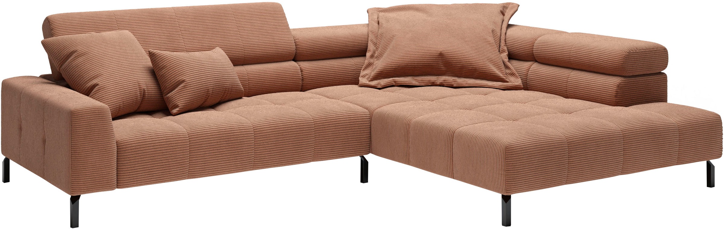 Places of Style Ecksofa »Cleveland, L-Form, incl. Kopfteilverstellung, Breite 311 cm«, wahlweise elektrischer Sitzvorzug