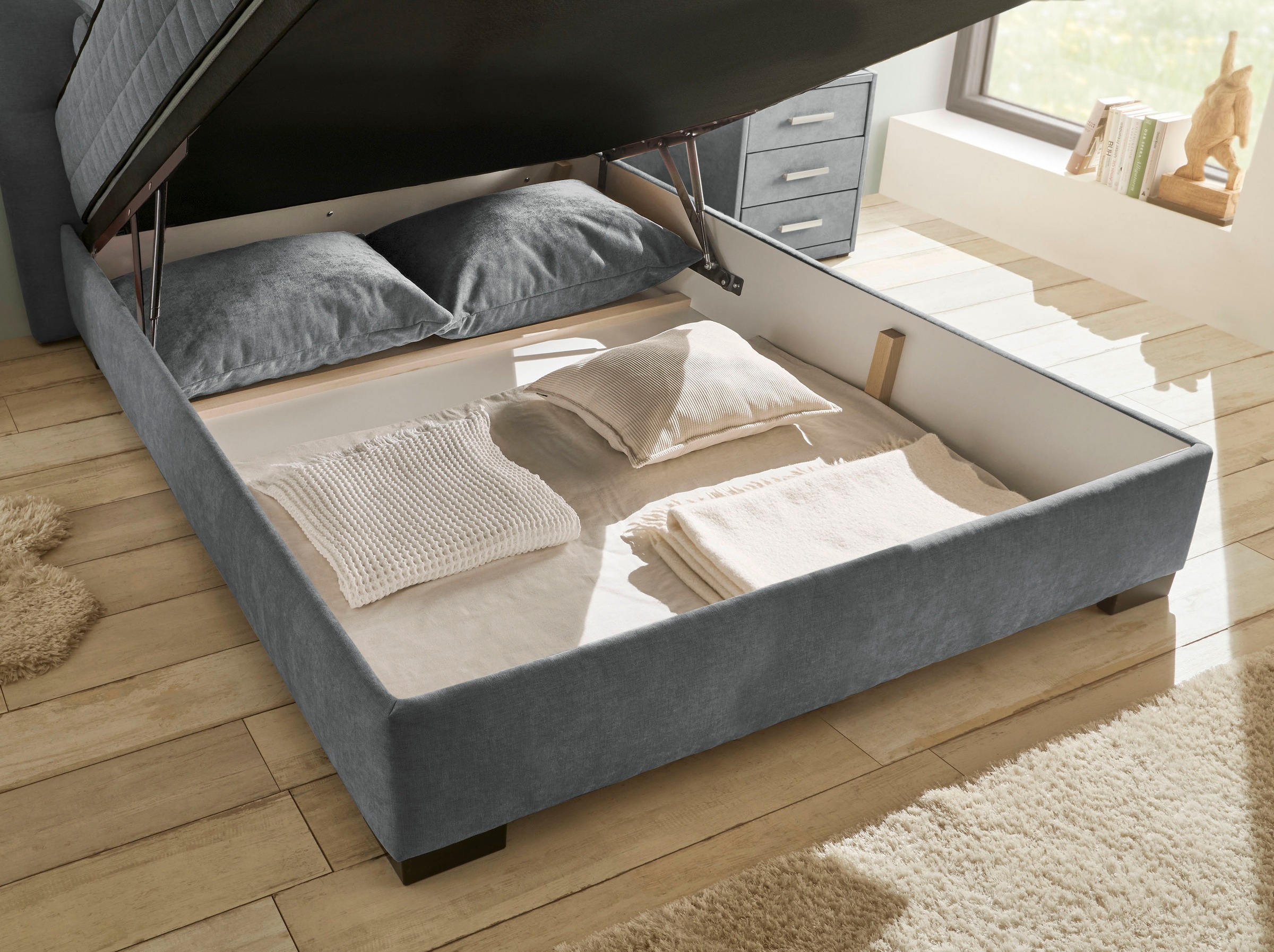 ED EXCITING DESIGN Boxbett »Nagol«, mit Bettkasten, mit Wendematratze, erhältlich in verschiedenen Breiten