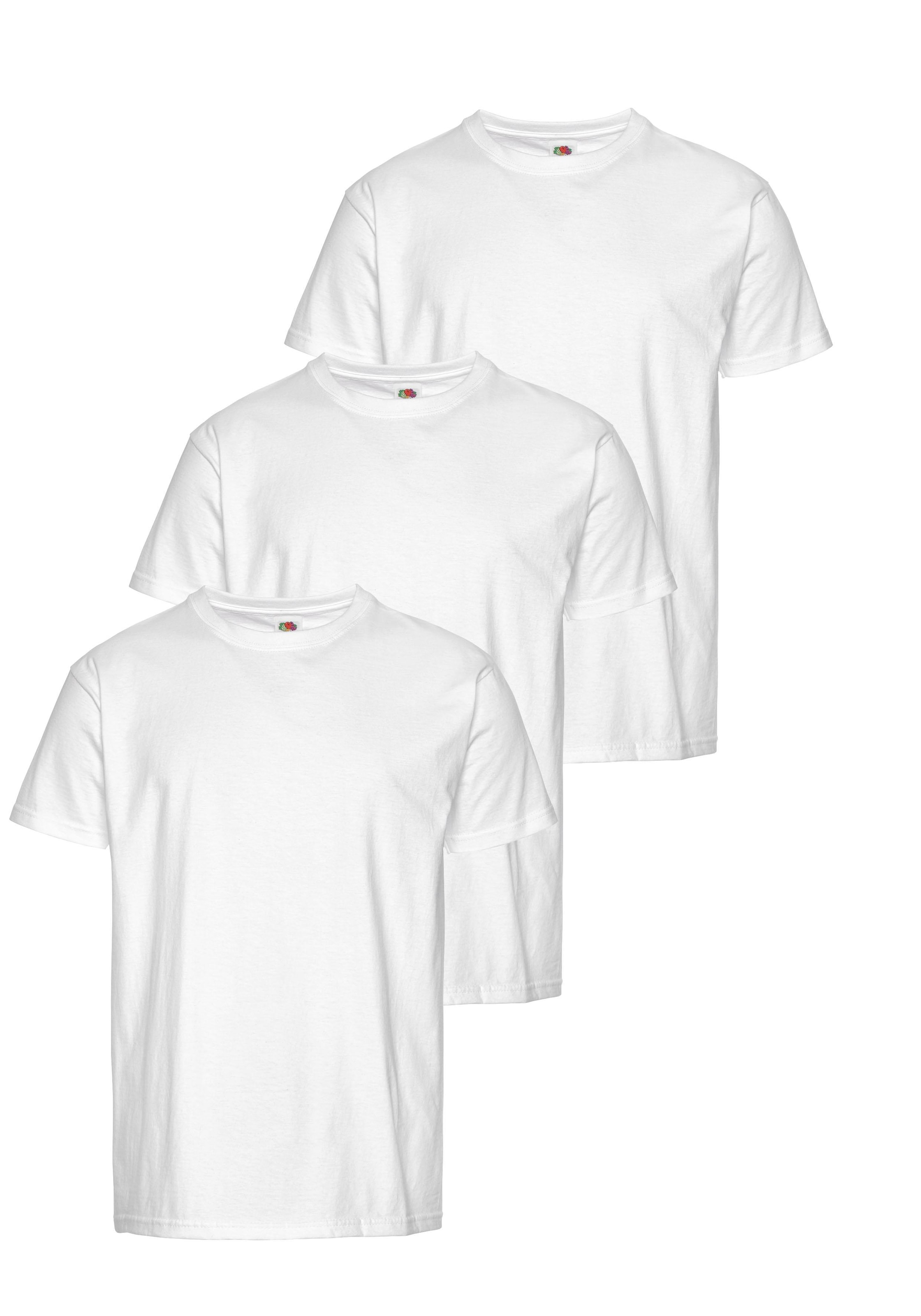 Fruit of the Loom T-Shirt, (Packung, 3 tlg.), mit Rundhalsausschnitt