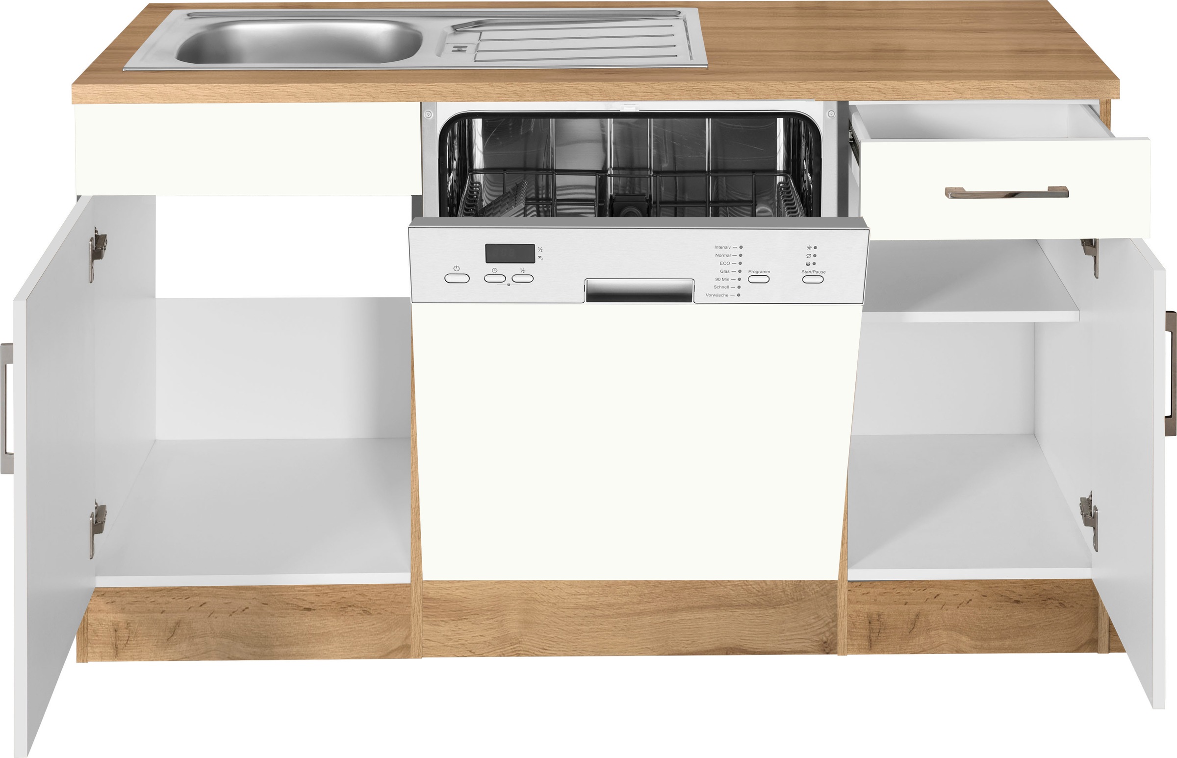 KOCHSTATION Winkelküche »KS-Colmar«, mit E-Geräten, Stellbreite 210/210 cm