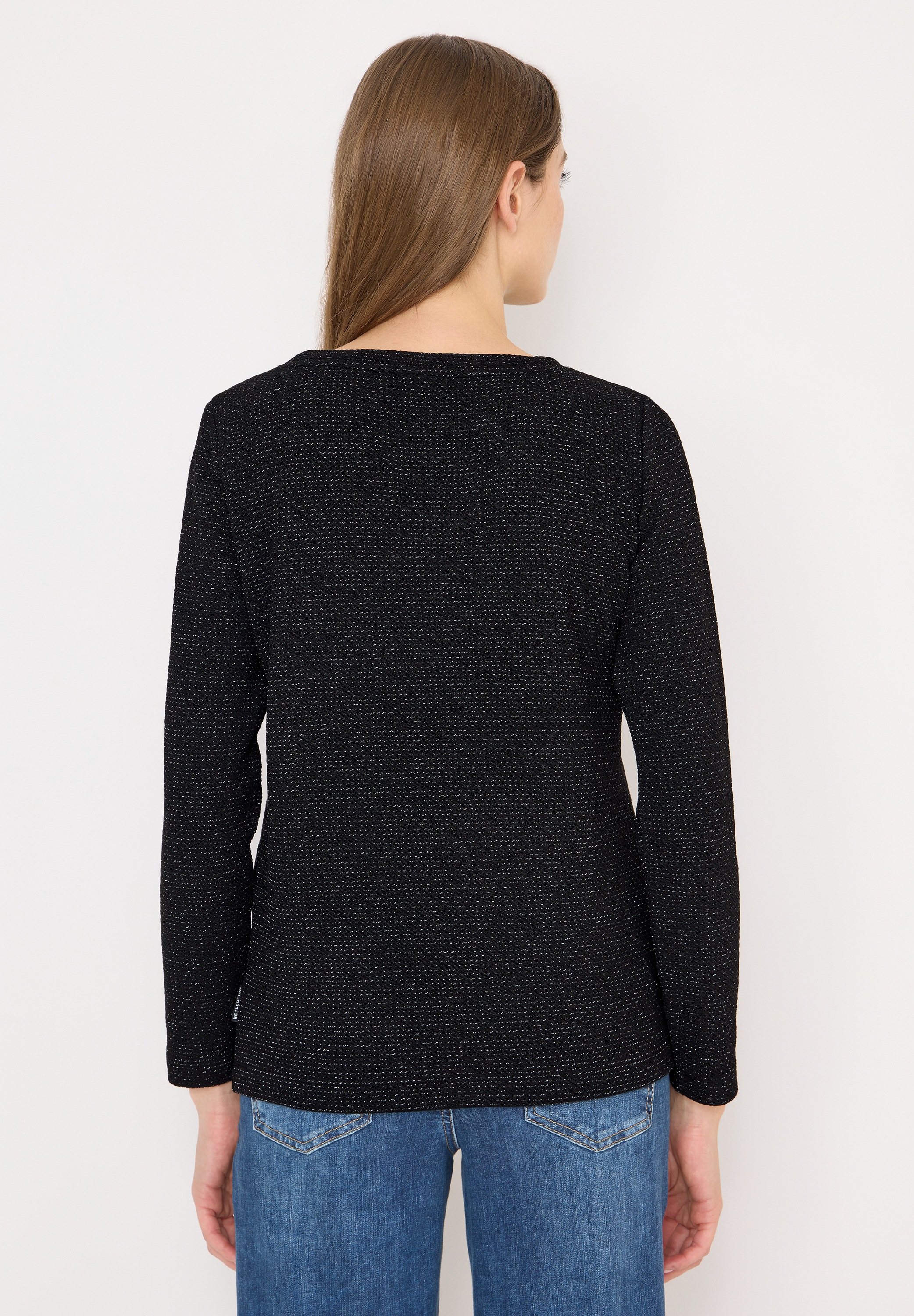 Cecil Langarmshirt aus softem Materialmix günstig online kaufen