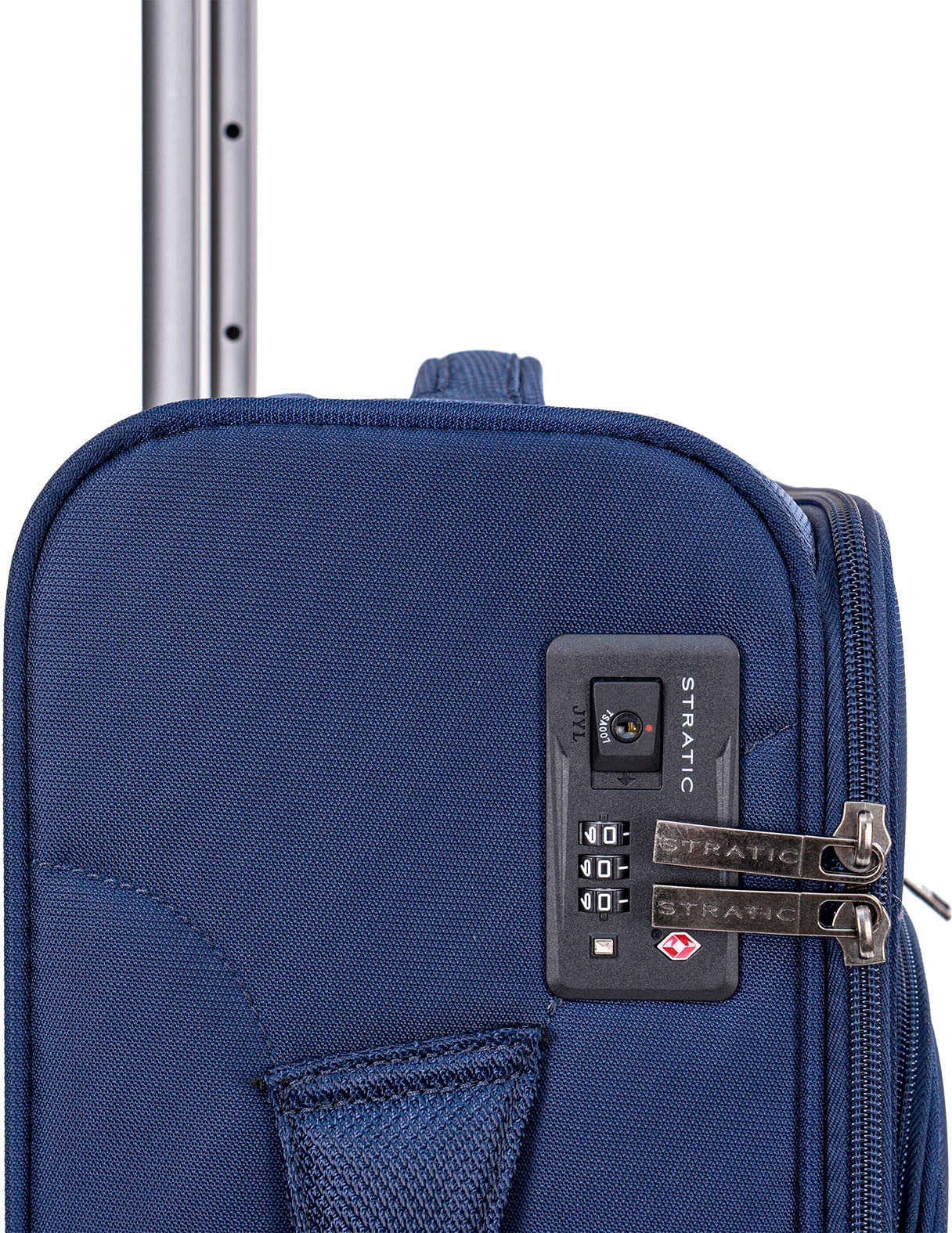 Stratic Weichgepäck-Trolley »Mix S, blue«, 4 Rollen, Handgepäck Reisekoffer Reisegepäck TSA-Zahlenschloss