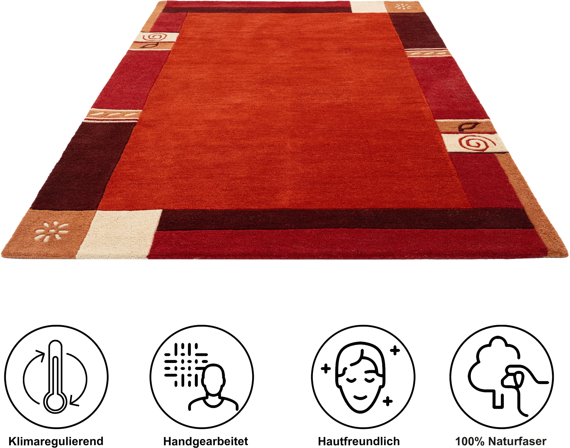 Theko Tromso Wool Rug Red 160x230cm 2