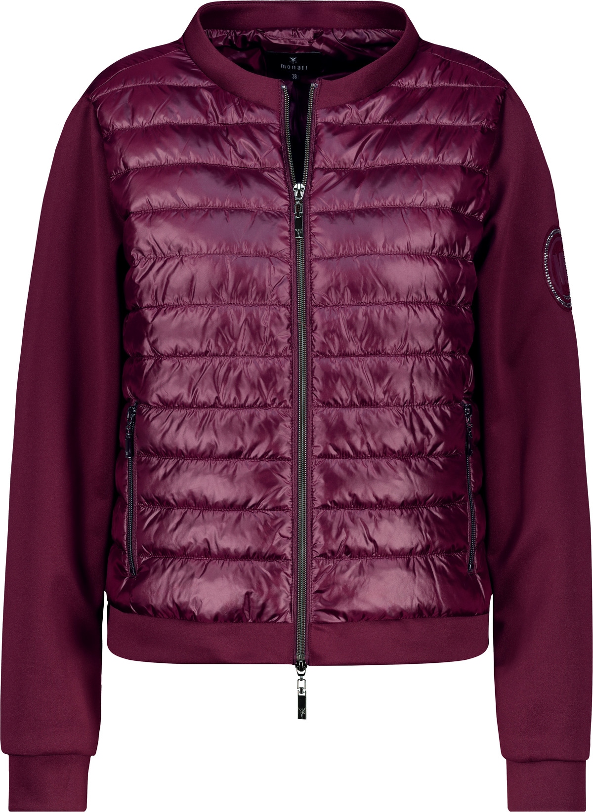 Monari Steppjacke »Jacke Stepp + Neopren«, ohne Kapuze, Regular fit mit Rundhalsausschnitt