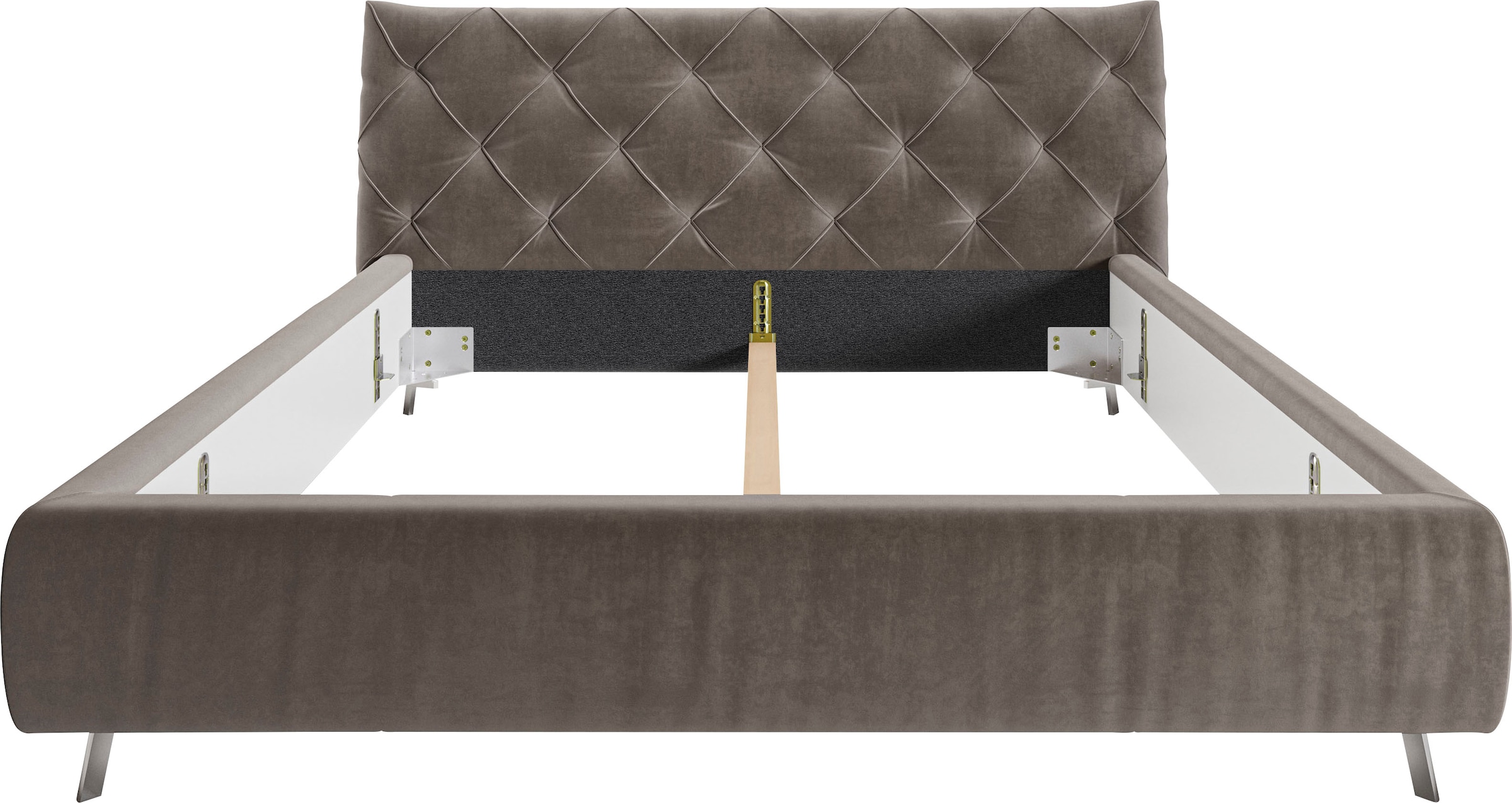 Home affaire Polsterbett »Elloree in 4 Breiten bis 200cm, auch in Leder« Kopfteilhöhe 105cm, belastbar bis 280 kg, auch in Überlänge 220cm