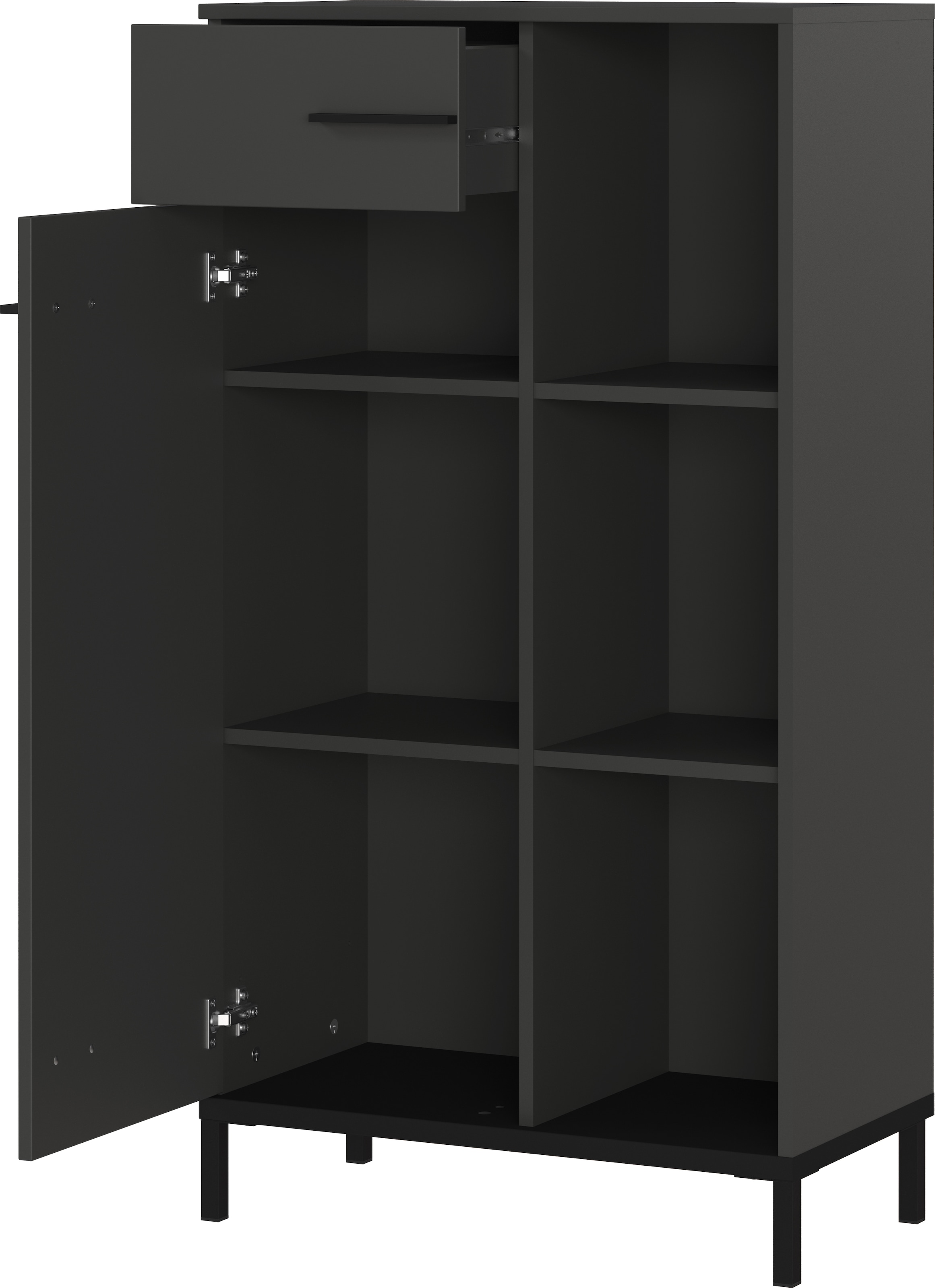 GERMANIA Aktenschrank »GW-Rovigo mit offenem Regal & Schublade,«, (1 St.), spiegelverkehrt montierbar, Höhe 120 cm, Made in Germany