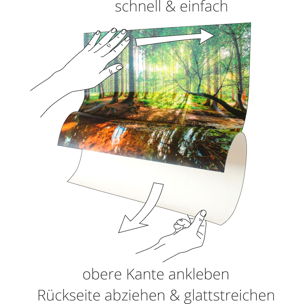 Wohnen Wohnaccessoires Artland Wandbild »Fensterblick Paradies«, Fensterblick, (1 St.), in vielen Größen & Produktarten - Alubil