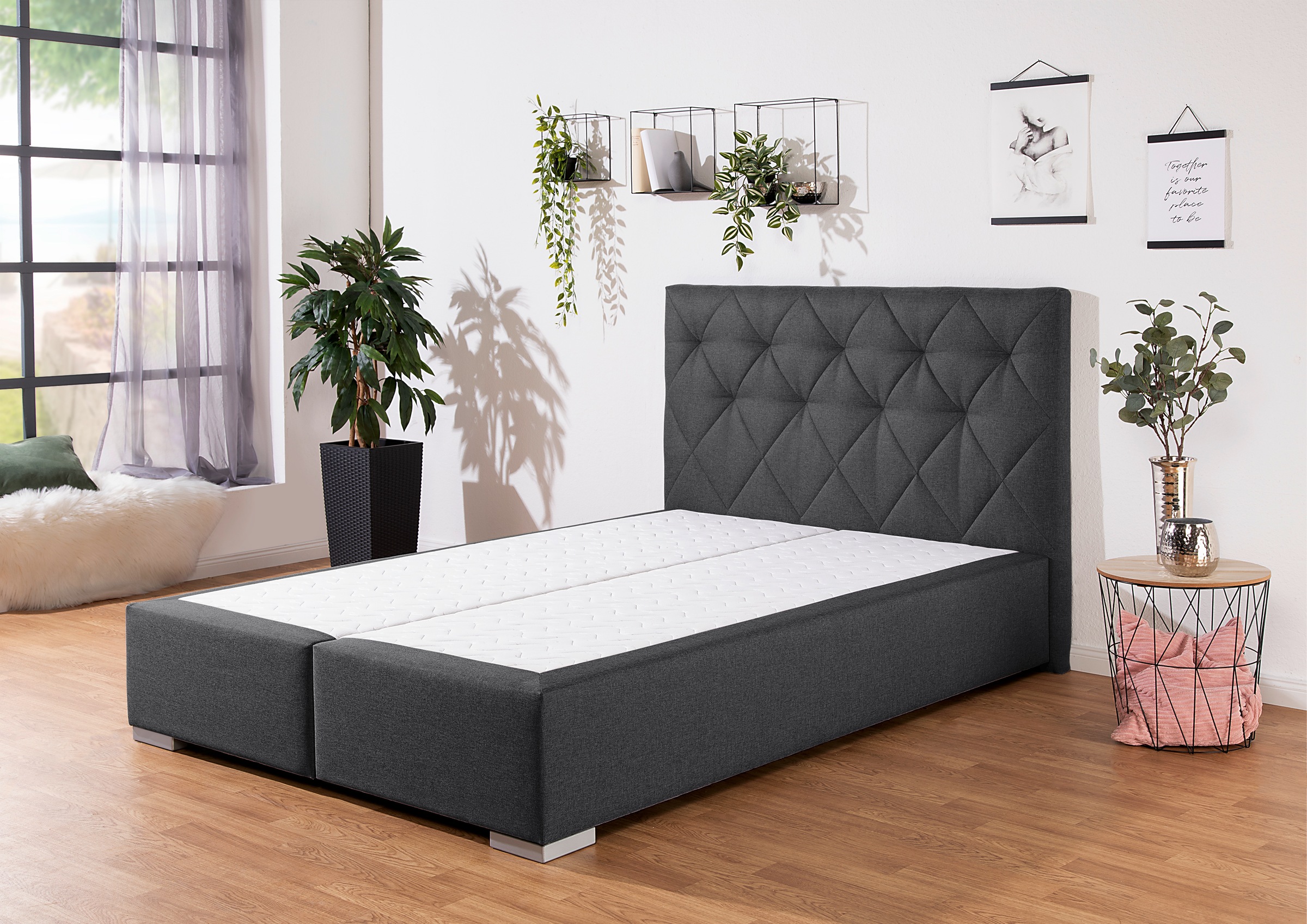Home affaire Boxbett "Tynan" wahlweise mit Bettkasten, in H2, H3 & H4 erhältilich