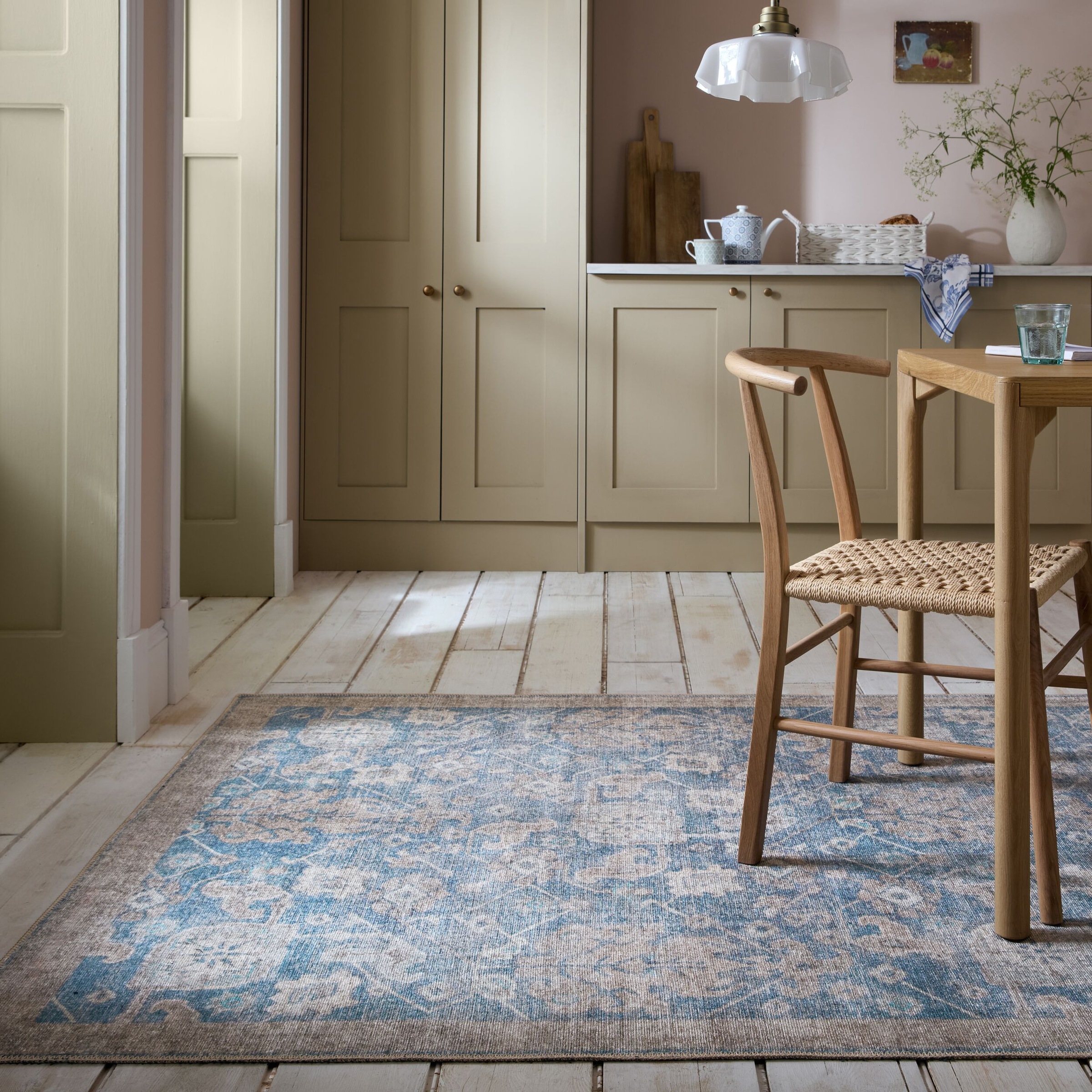 FLAIR RUGS Teppich »Orelia«, rechteckig, 4 mm Höhe, Waschbarer Traditioneller Teppich