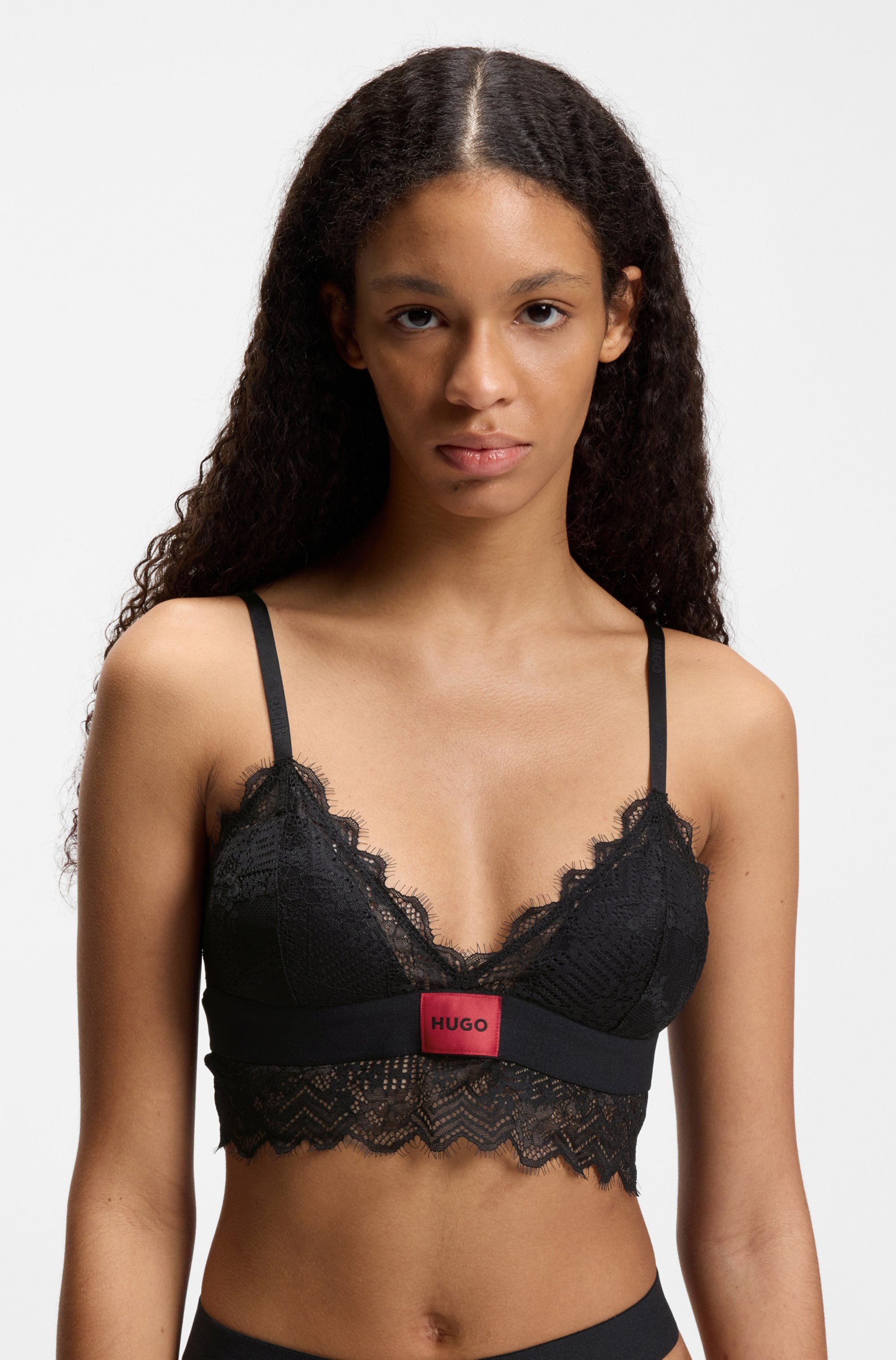 HUGO Underwear Bügelloser BH »TRIANGLE RL LACE« mit Hugo-Label am Bund