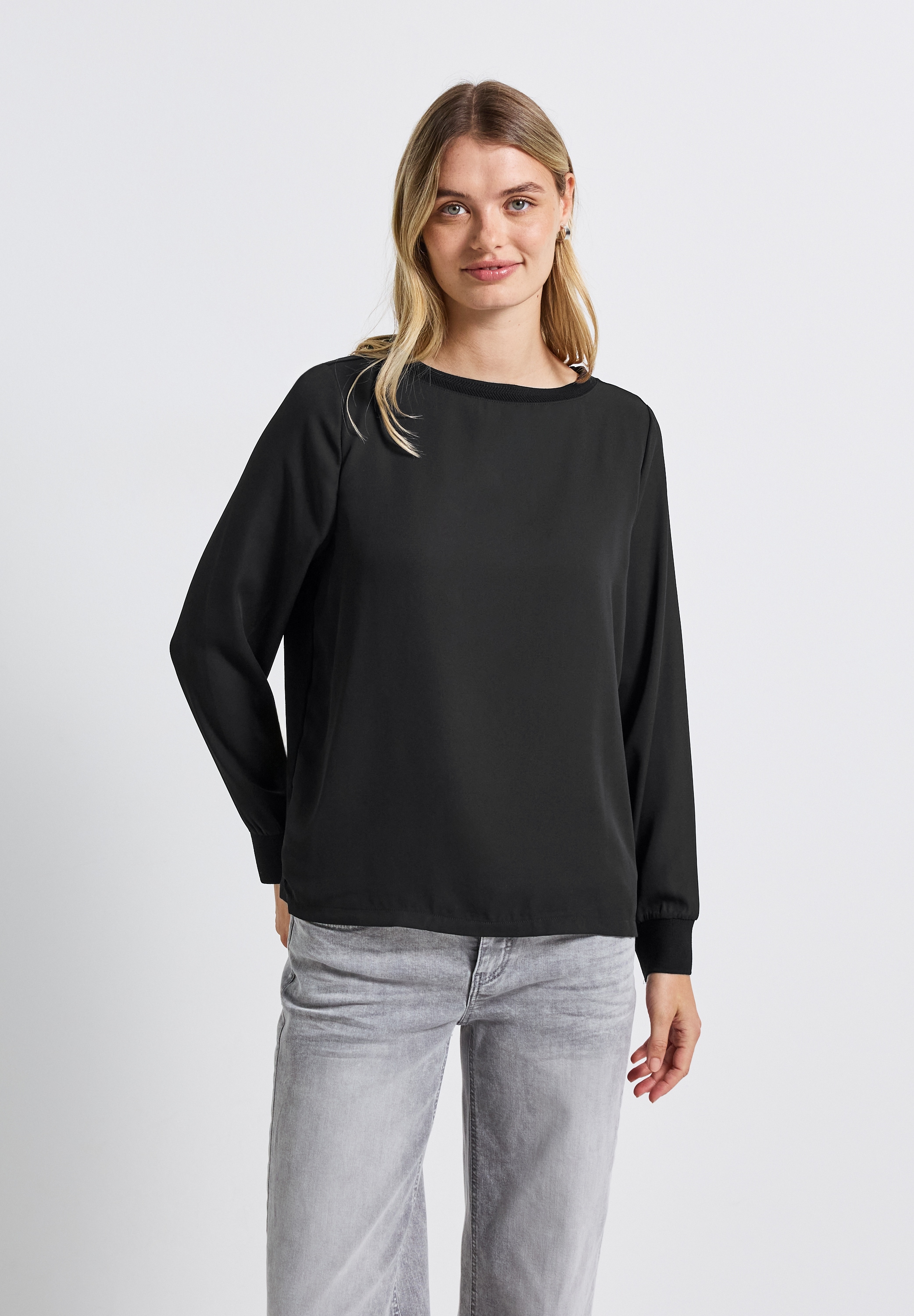 STREET ONE Langarmshirt mit U-Boot-Ausschnitt günstig online kaufen