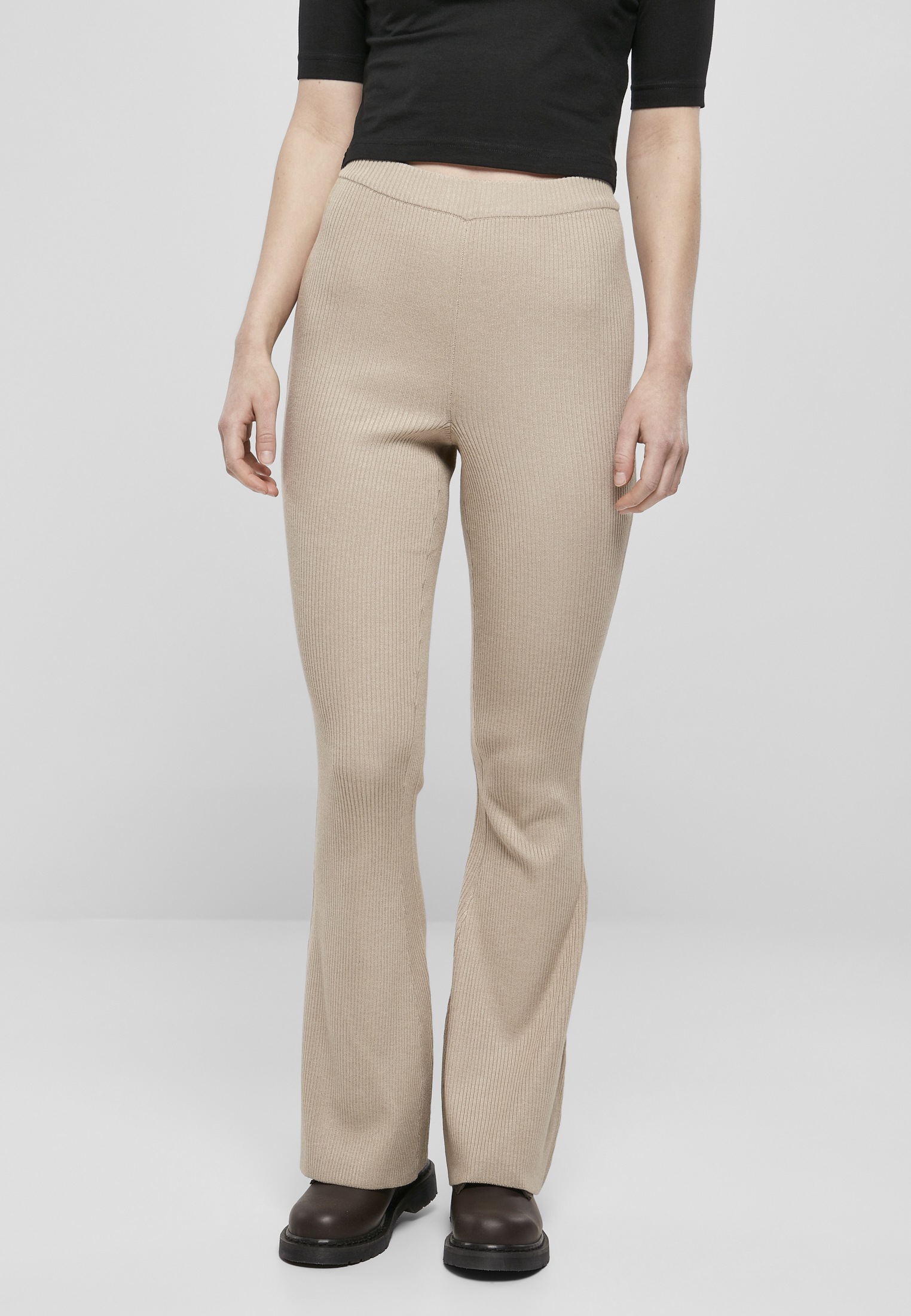 urban classics -  Leggings " Damen Ladies Rib Knit Bootcut Leggings"