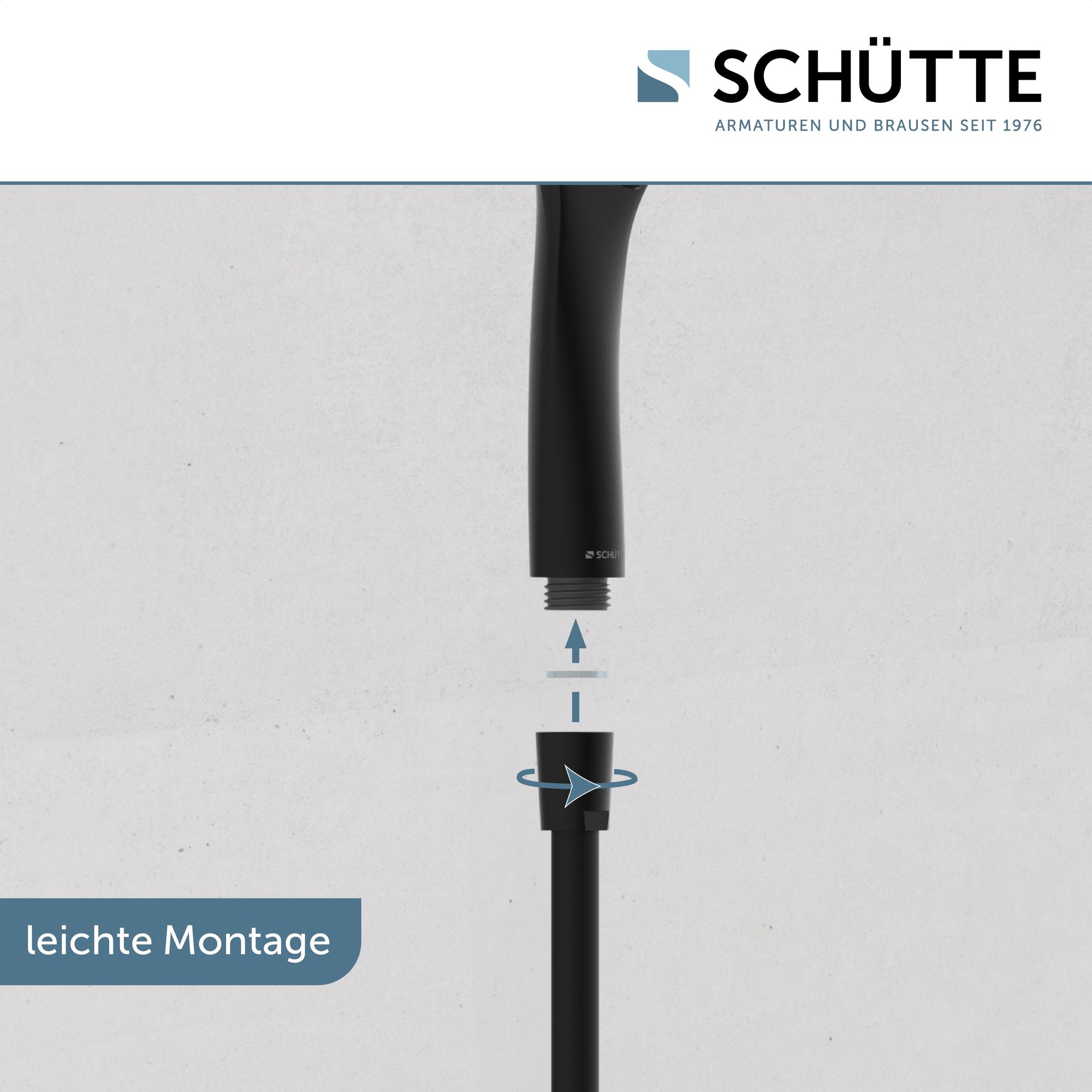 Schütte Handbrause »RAVEN«, (Set), 3-fach verstellbar, Antikalk, wassersparend