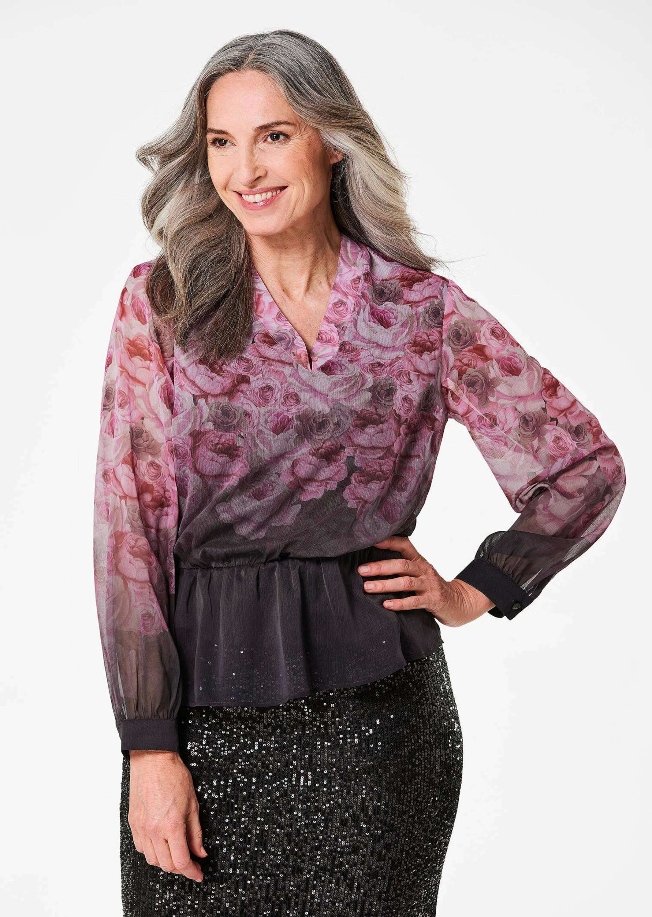 GOLDNER Satinbluse "Kurzgröße Bluse" günstig online kaufen