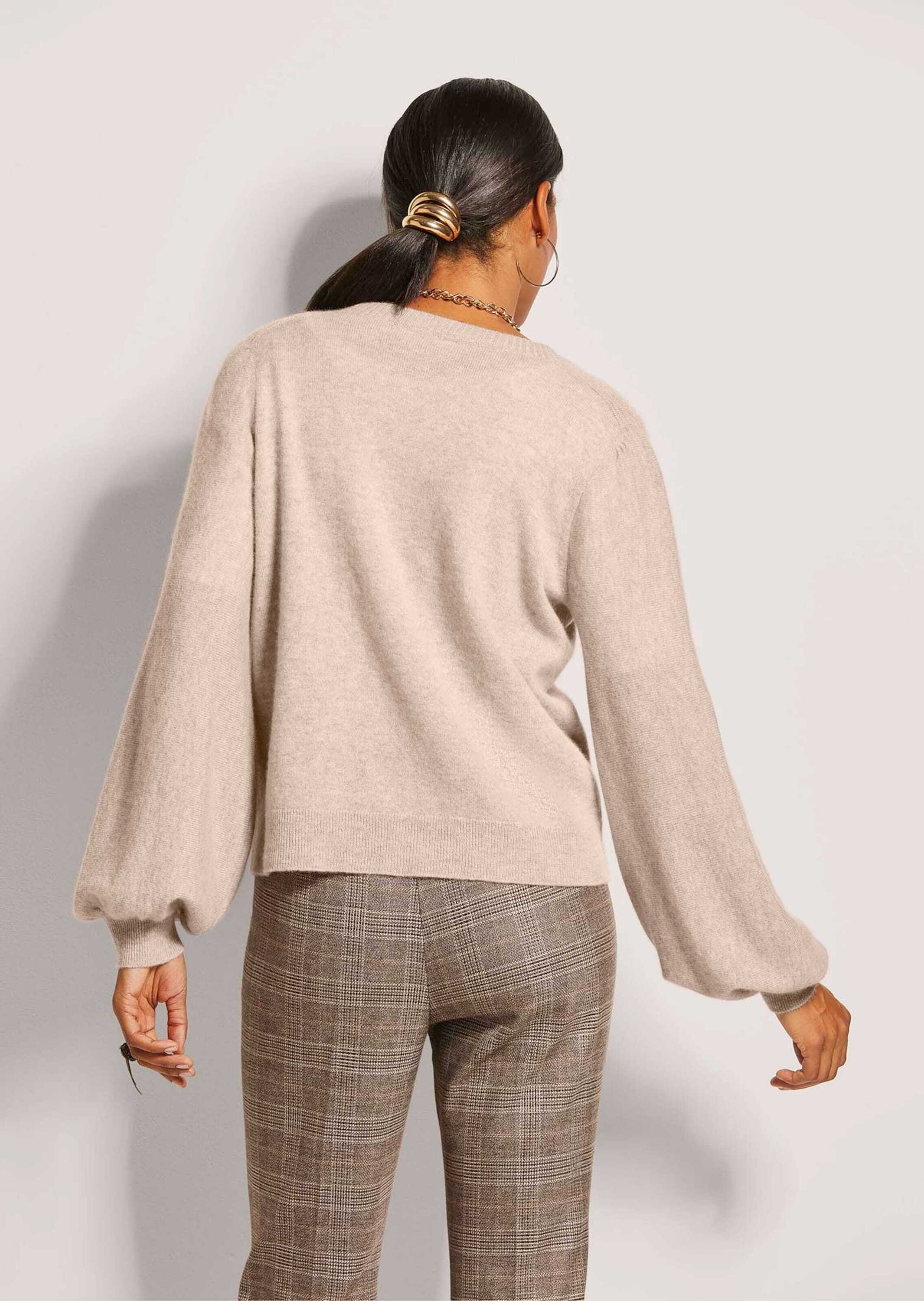 MADELEINE Strickjacke »Strickjacke Kaschmir-Cardigan mit Ballonärmeln«