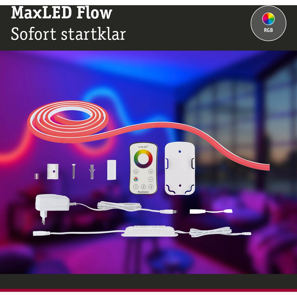 Paulmann LED-Streifen »MaxLED Flow Basisset 1,5m RGB 13,5W«