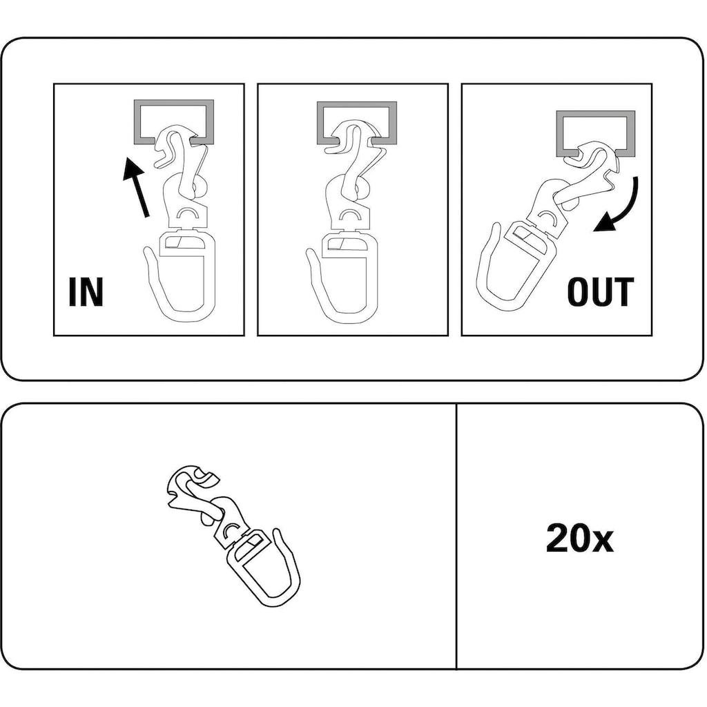 GARDINIA Klick-Gleiter »Click in+out Gleiter«, (20 St.)