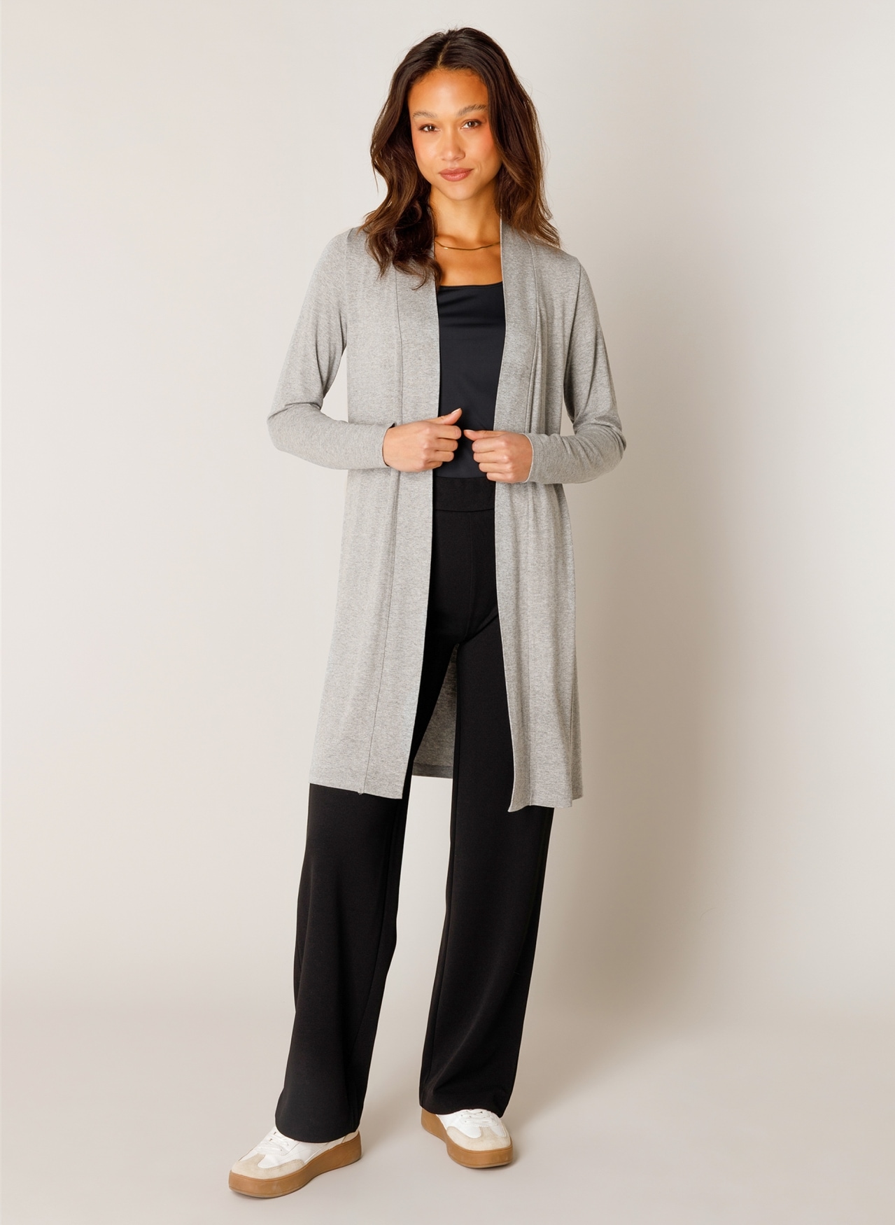 Base Level Longstrickjacke »Yayla Long« ohne Verschluss