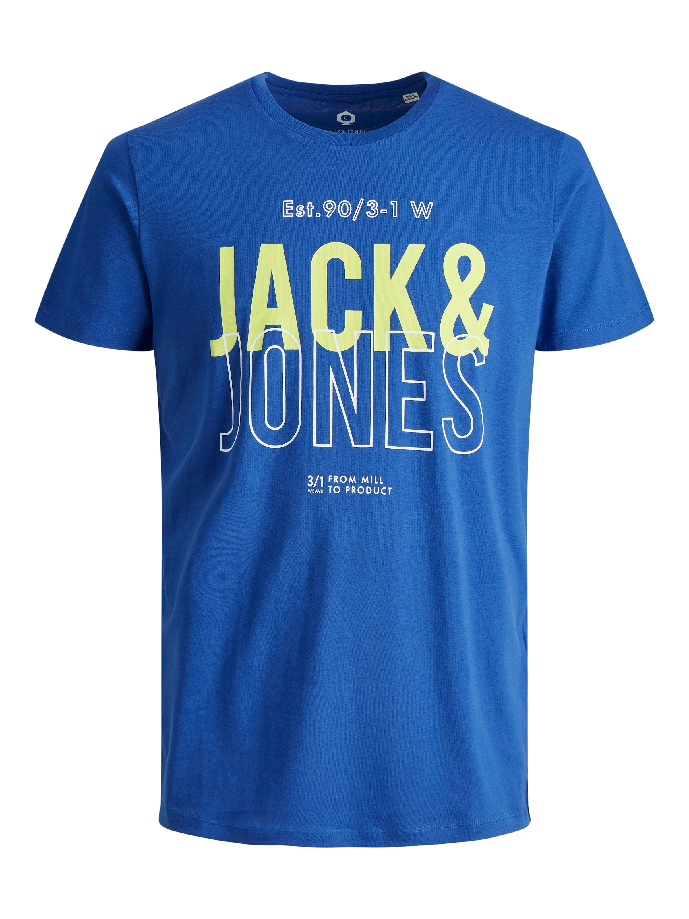 Jack & Jones T-Shirt »JCOKOMPO Kurzarm-Design mit Print und optimaler Passform« Print, modisch, regular fit, Baumwolle, Rundhals