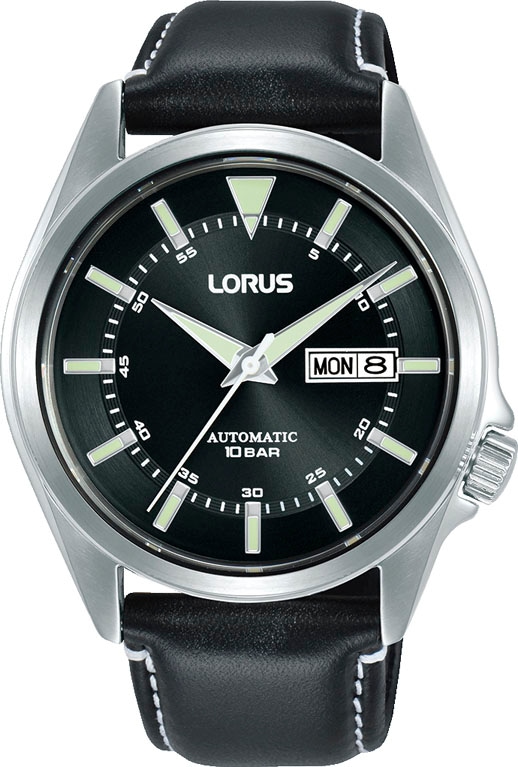 LORUS Automatikuhr »RL423BX9«, Armbanduhr, Herrenuhr, Datum, Lederarmband