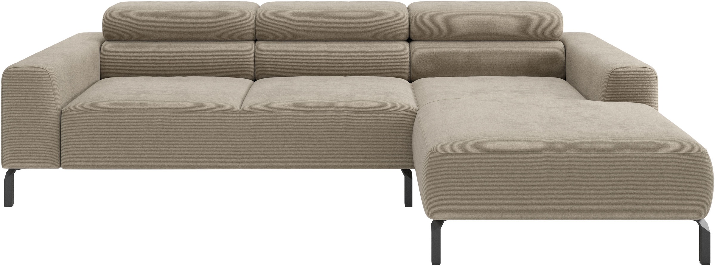 Home affaire Ecksofa "Ecksofa, L-Form, incl. Kopfteilverstellung, Breite 258 cm" wahlweise elektrische Sitztiefenverstellung