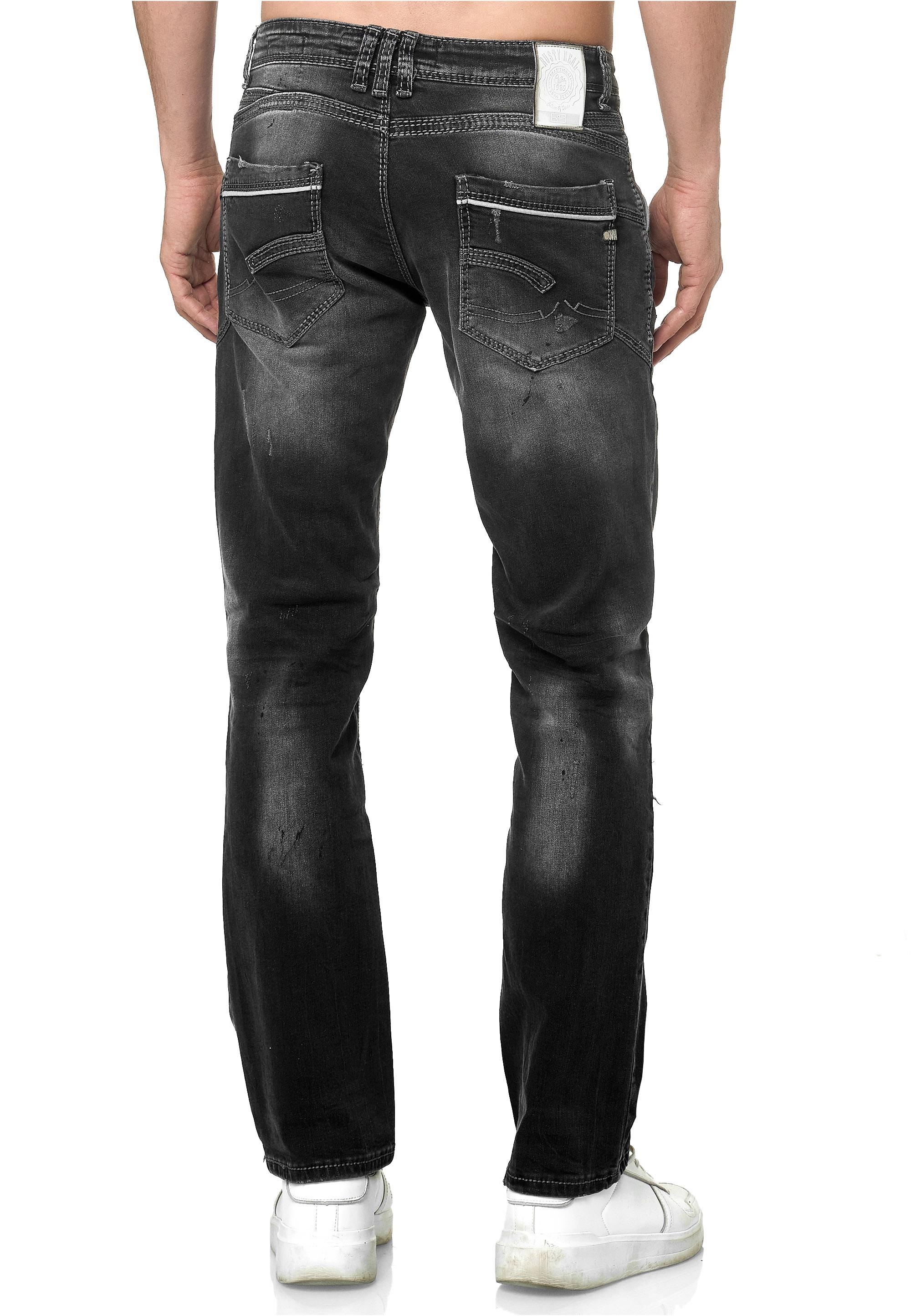 Rusty Neal Straight-Jeans, im bequemen Straight Fit-Schnitt