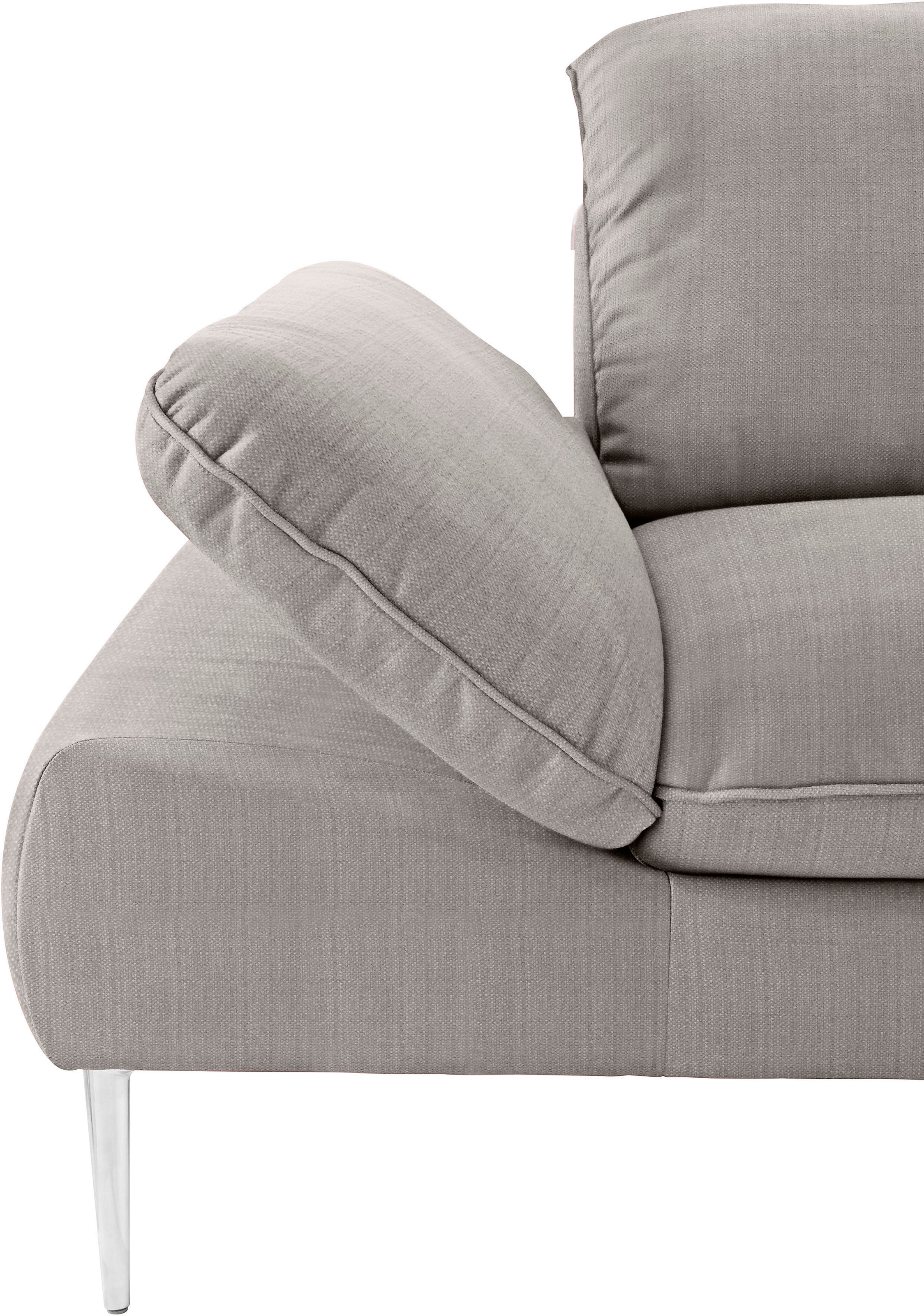 W.SCHILLIG Ecksofa »enjoy&MORE, Designsofa, bequem, zeitlos und elegant, L-Form«, mit Sitztiefenverstellung, Füße Chrom glänzend, Breite 340 cm